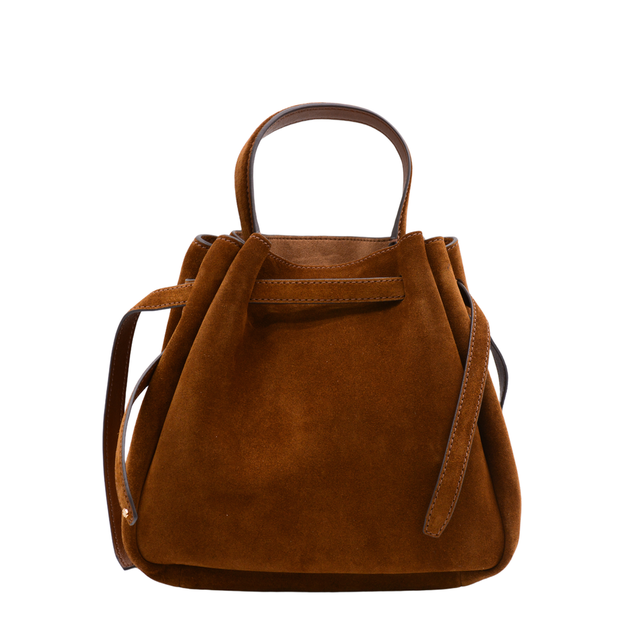Romy Suede Bucket Bag - Caramel - Image 6