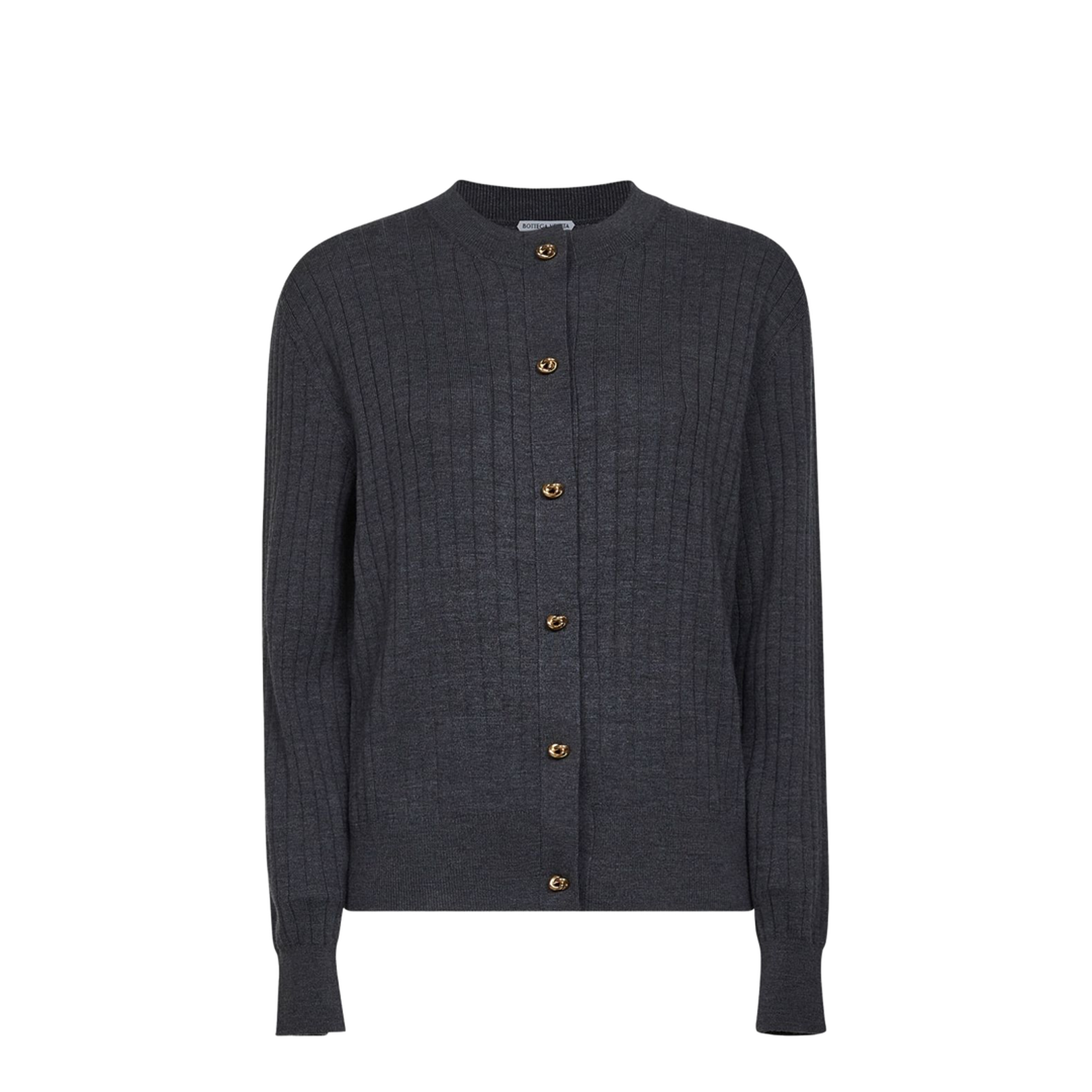 Wool Rib Cardigan in Anthracite - Image 1