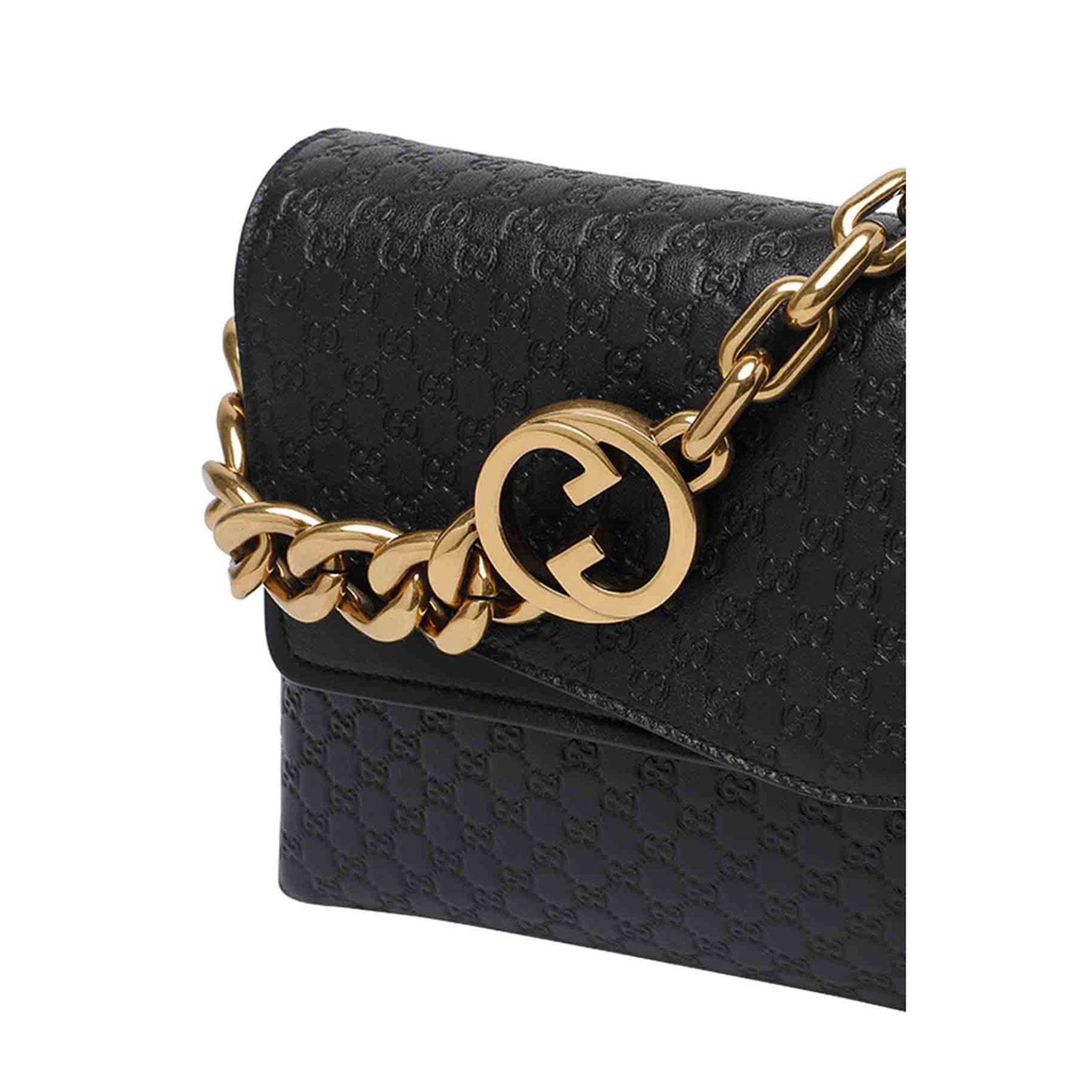 Medium Grainy Leather Shoulder Bag - Black - Image 3
