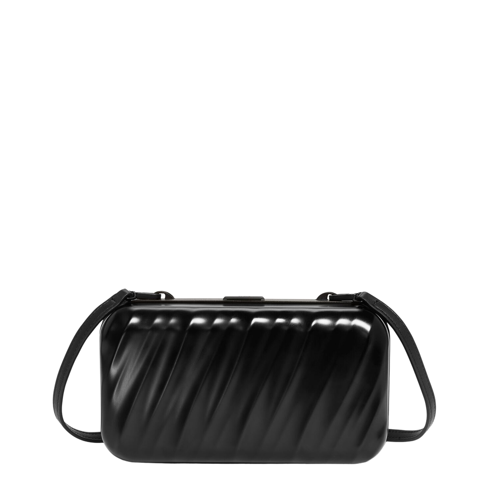 19 Degree Aluminum Minaudiere Clutch - Matte Black - Image 2