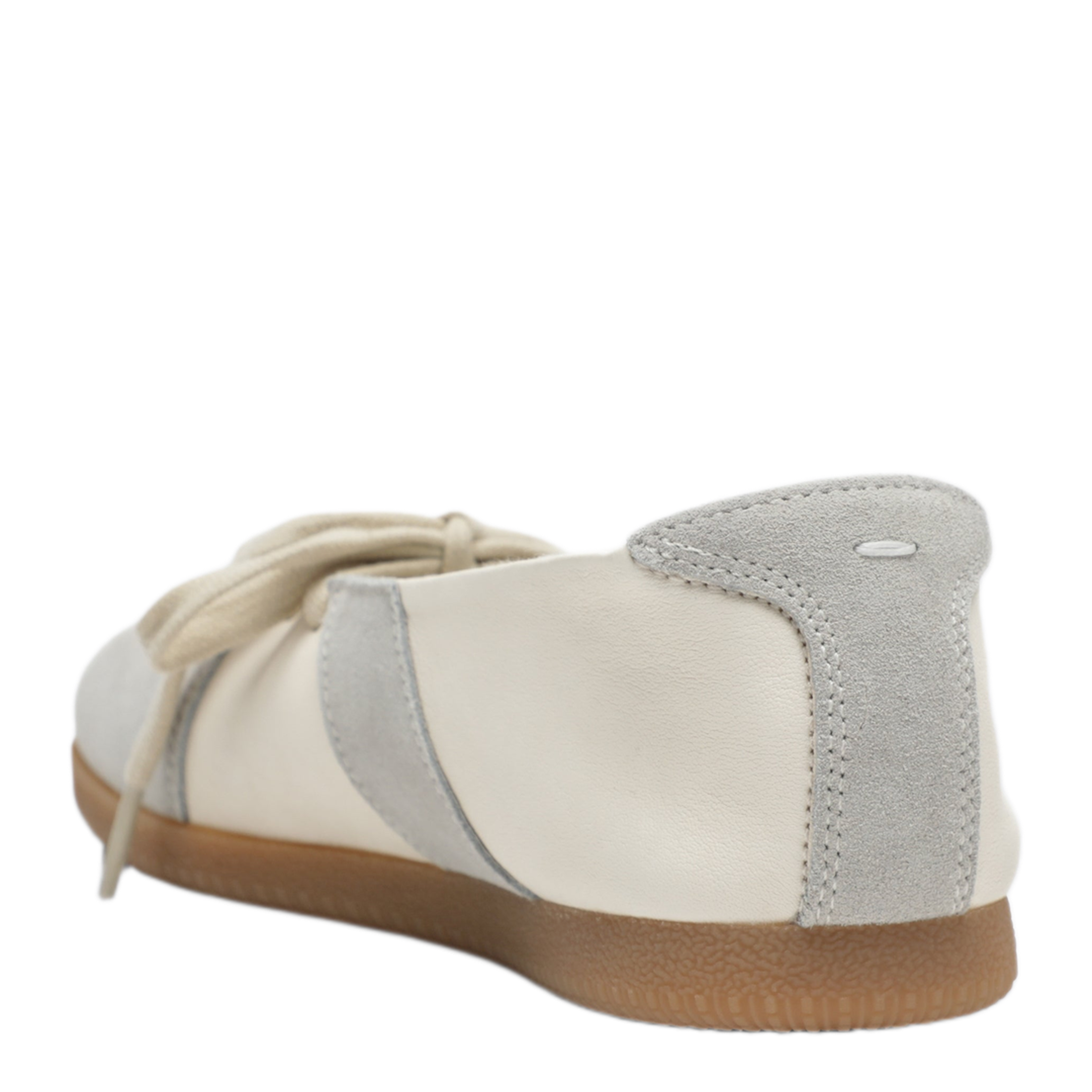Replica Ballet Lace-Up Flats in Nappa, Bleached Sand - Image 2