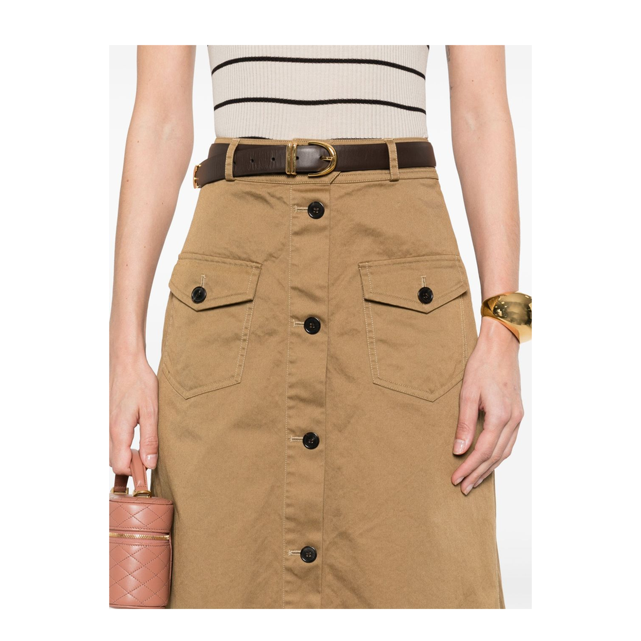 MIDI SKIRT WITH BUTTONS - Image 4