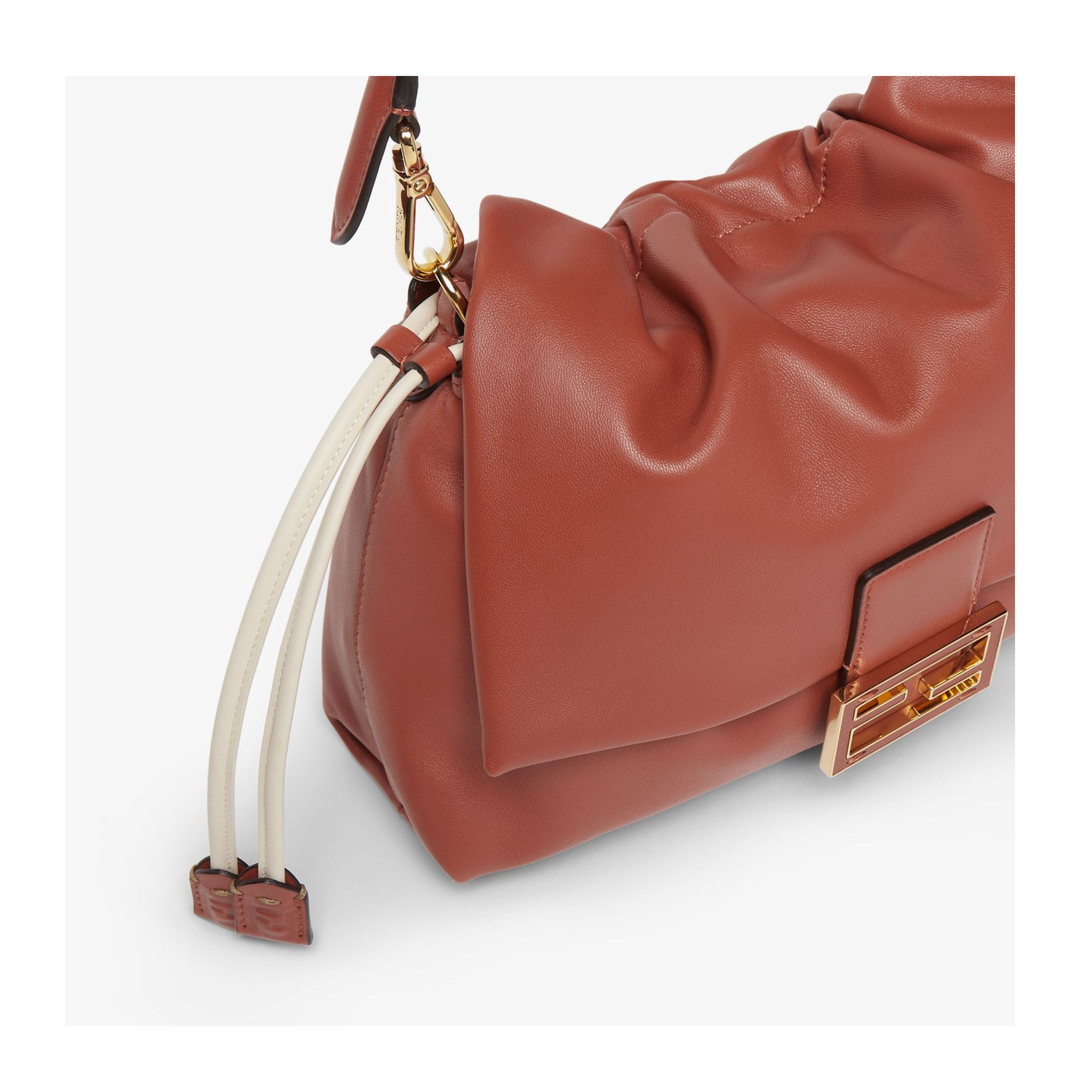 Mamma Baguette Medium Leather Shoulder Bag - Brown - Image 5