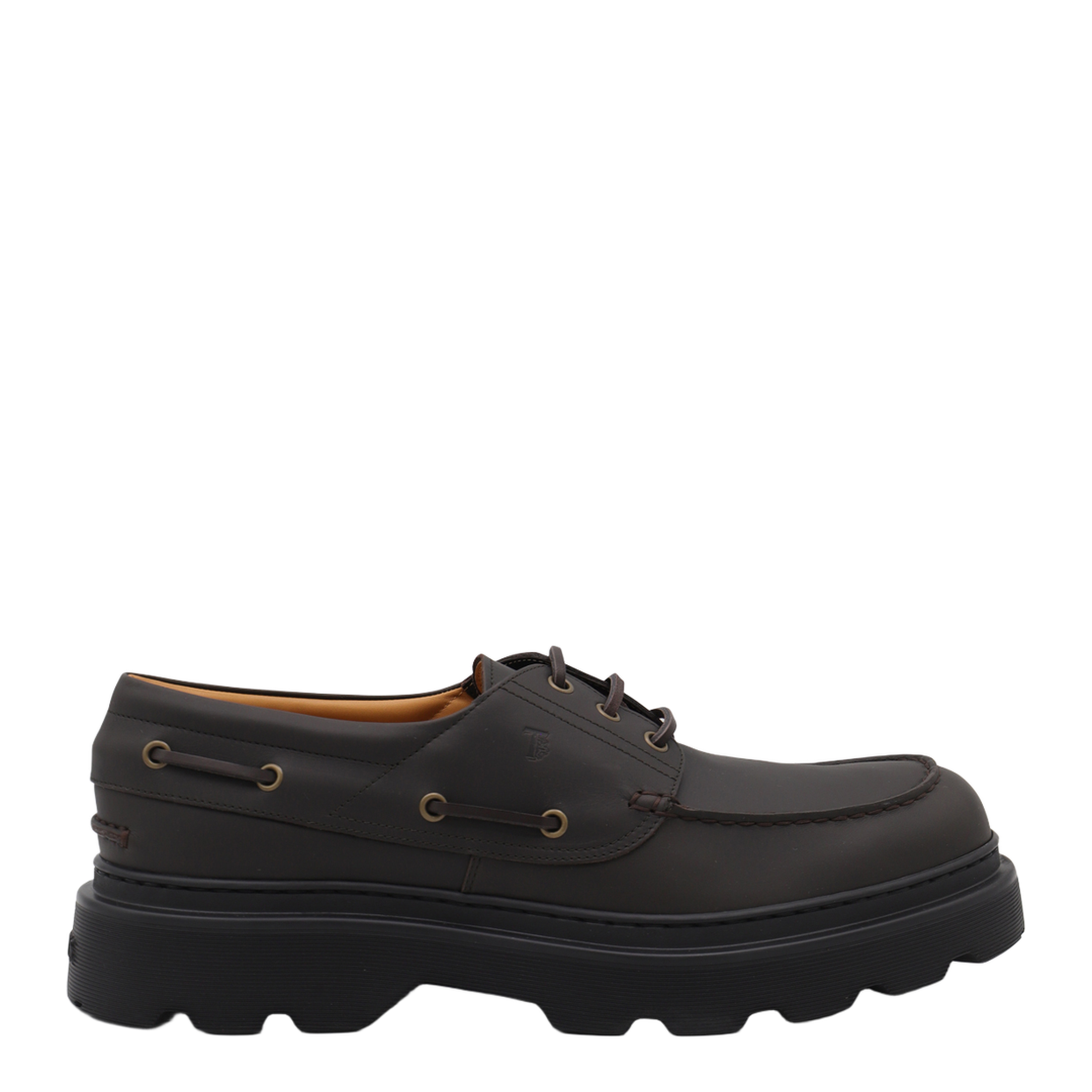 Coffee Brown Front Button Fastening Moc Stitching - Image 2