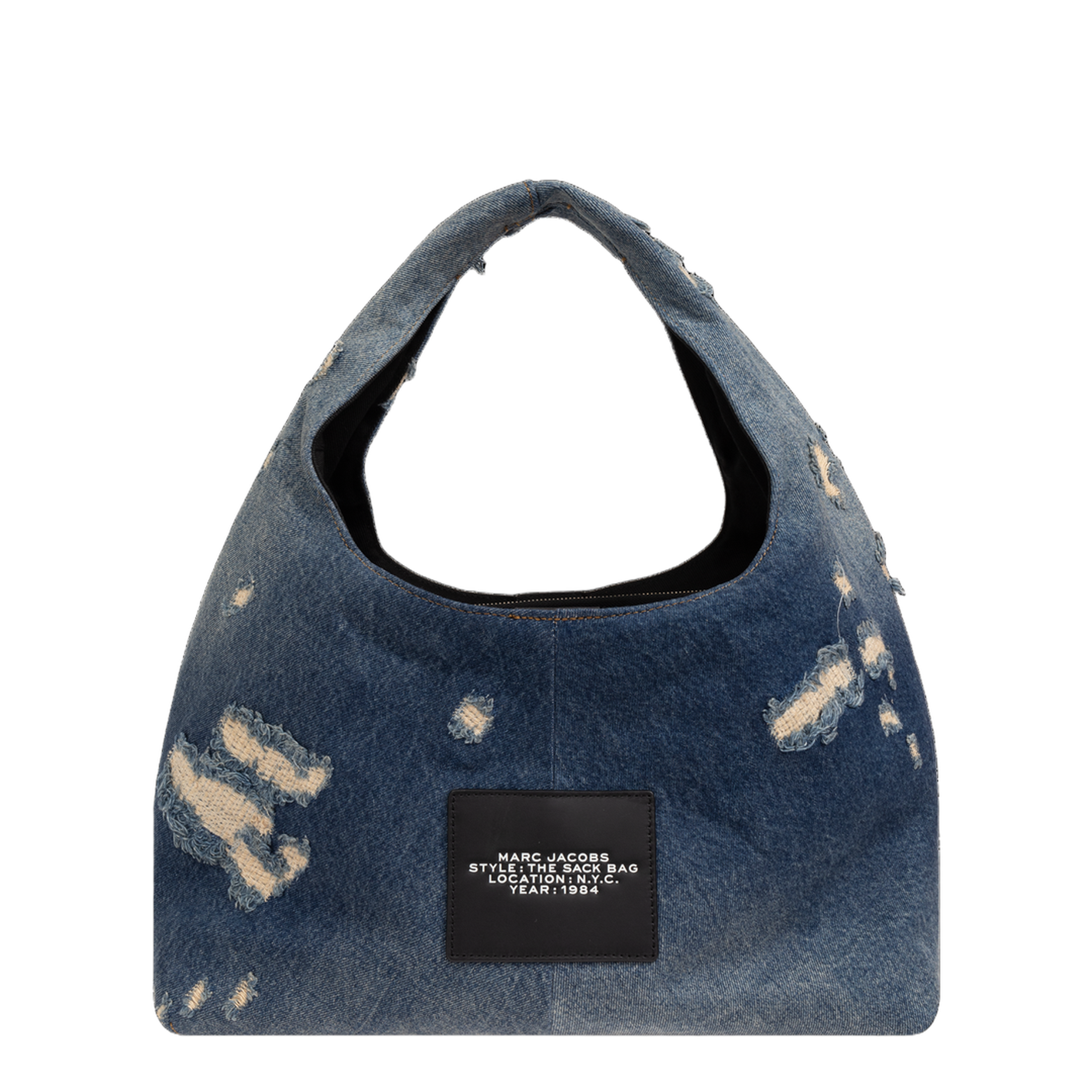 The Sack Denim Shoulder Bag - Blue - Image 3