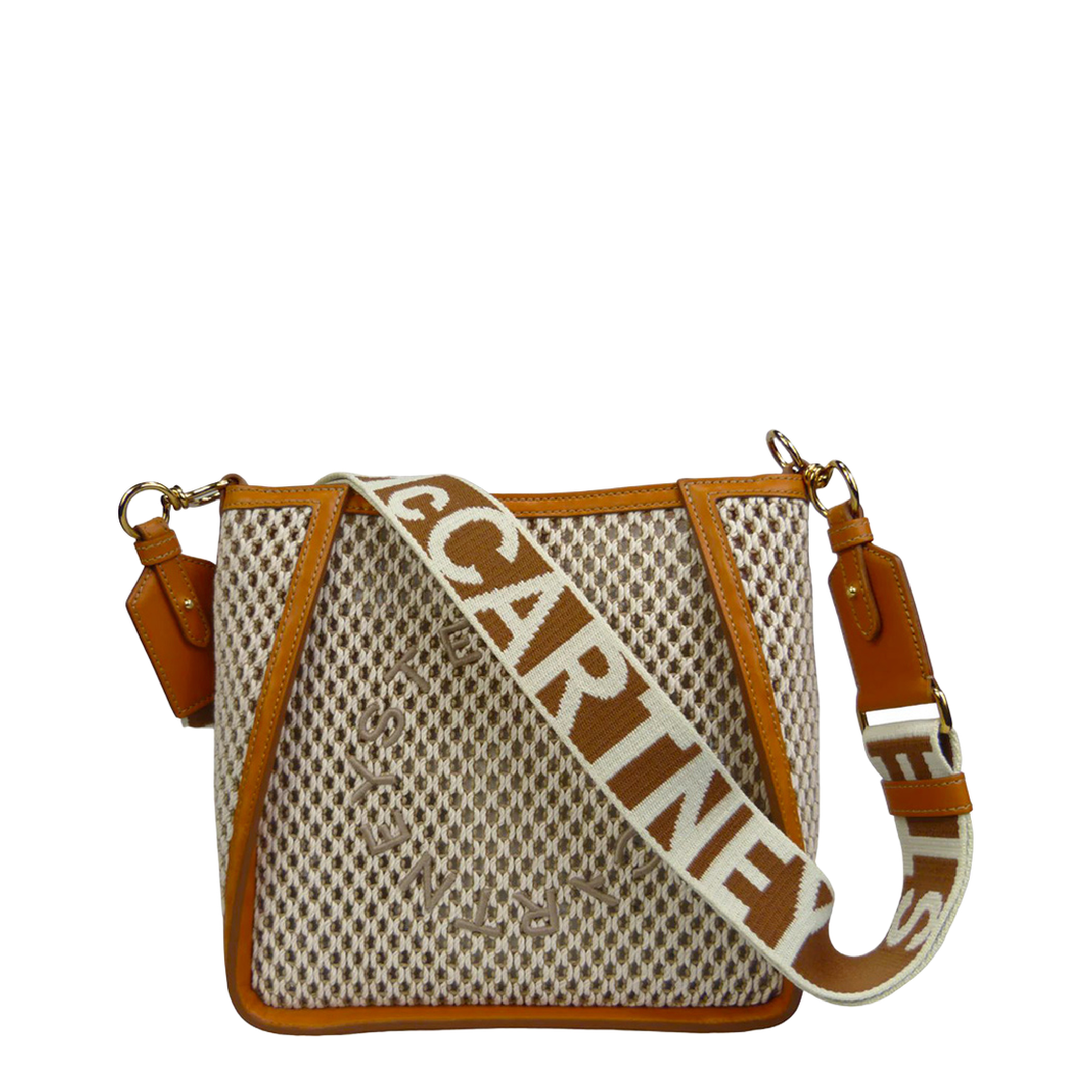 Logo Mesh Shoulder Bag - Ivory/Beige - Image 5