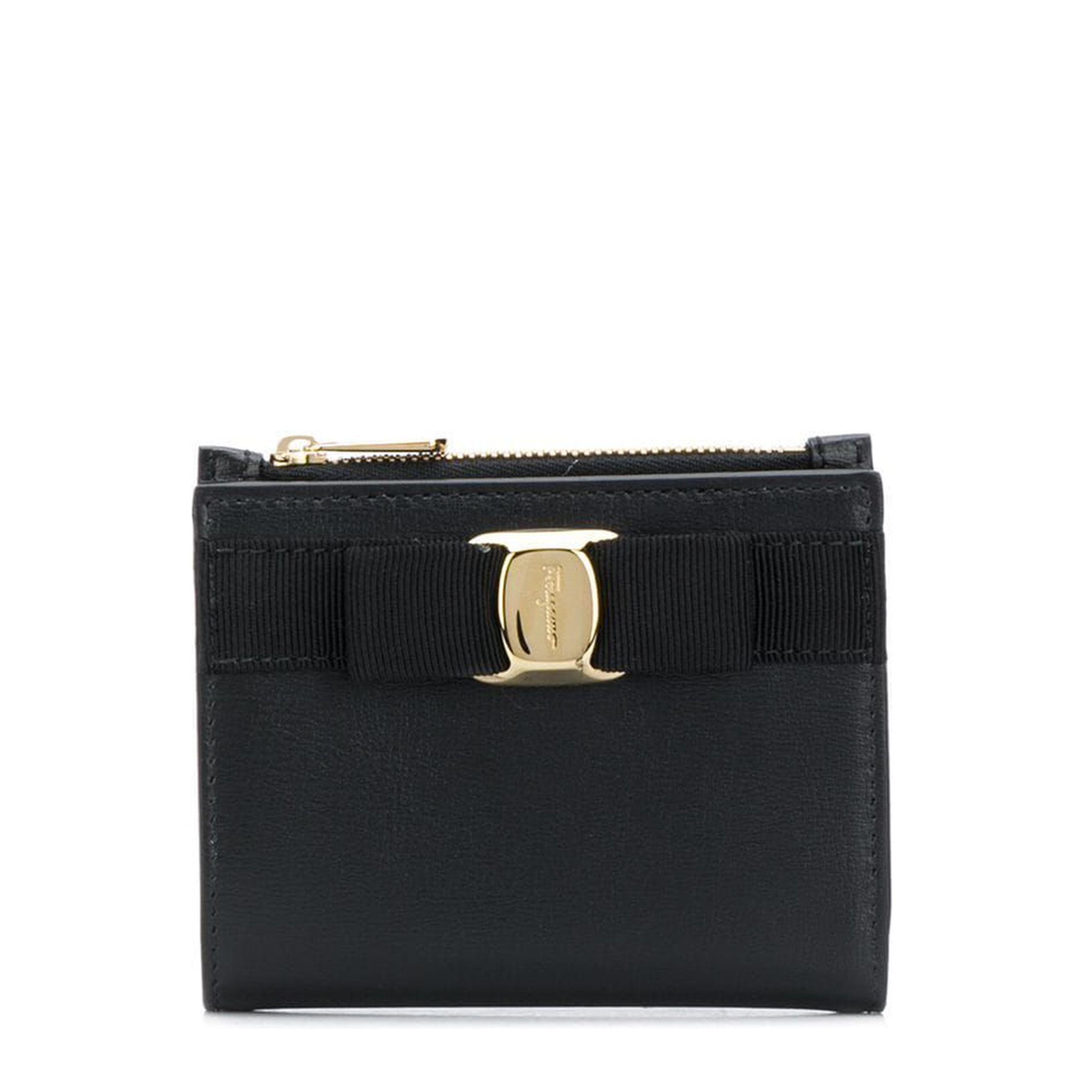 Vara Compact Calf Leather Wallet - Black - Image 4