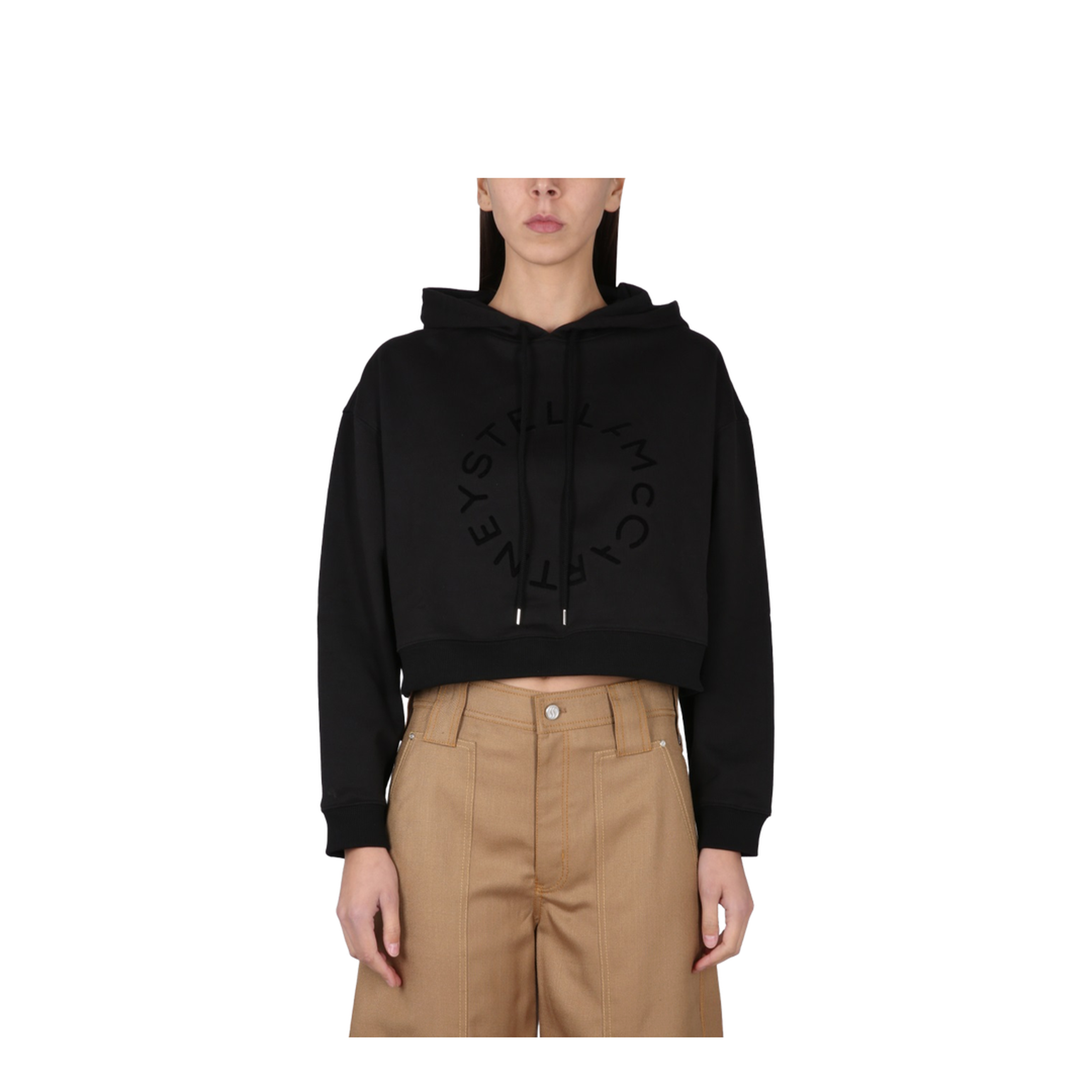 Cropped Sweatshirt with Logo - Image 1