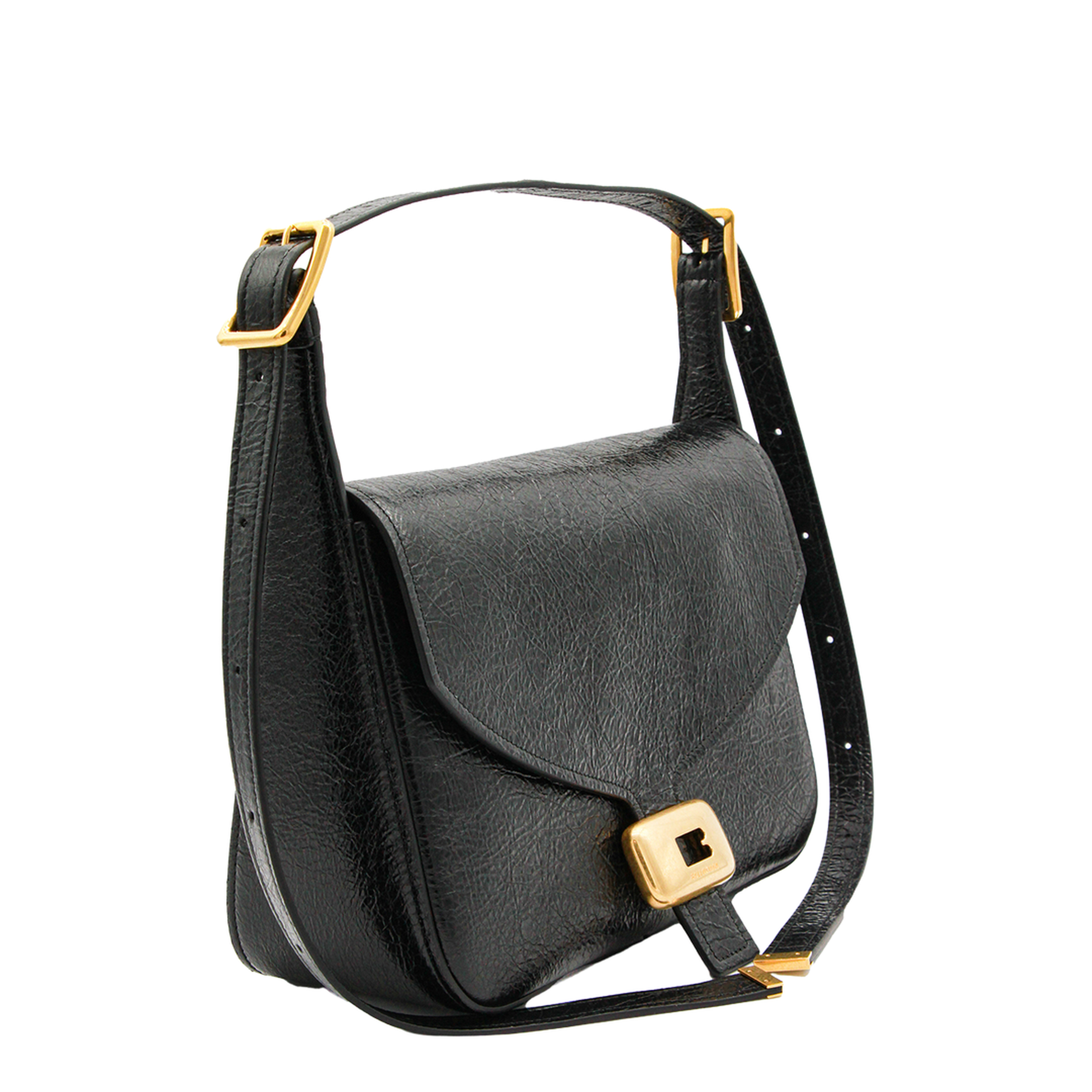 Clicca Medium Arena Lambskin Shoulder Bag - Black - Image 3