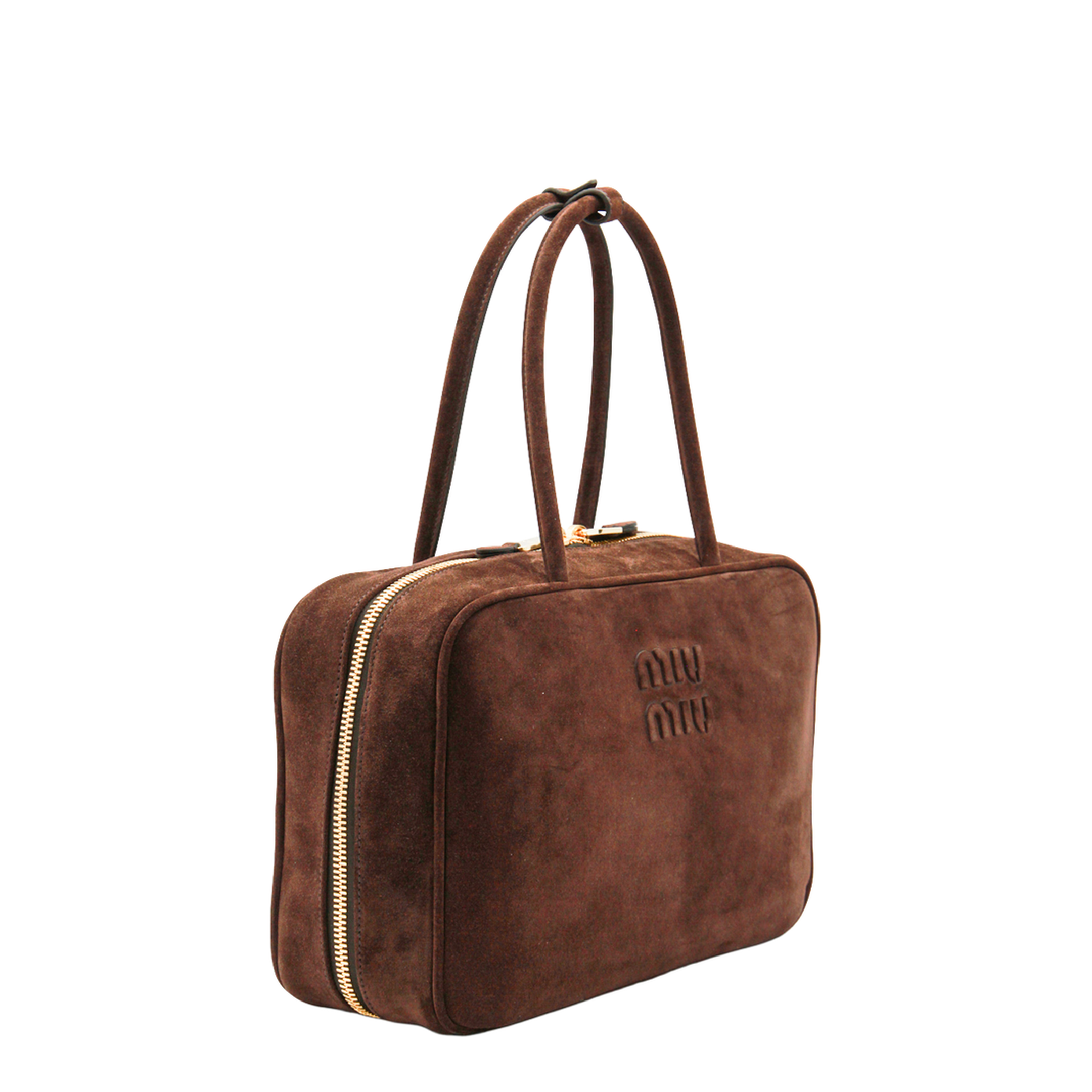 Suede Tote - Dark Brown - Image 5