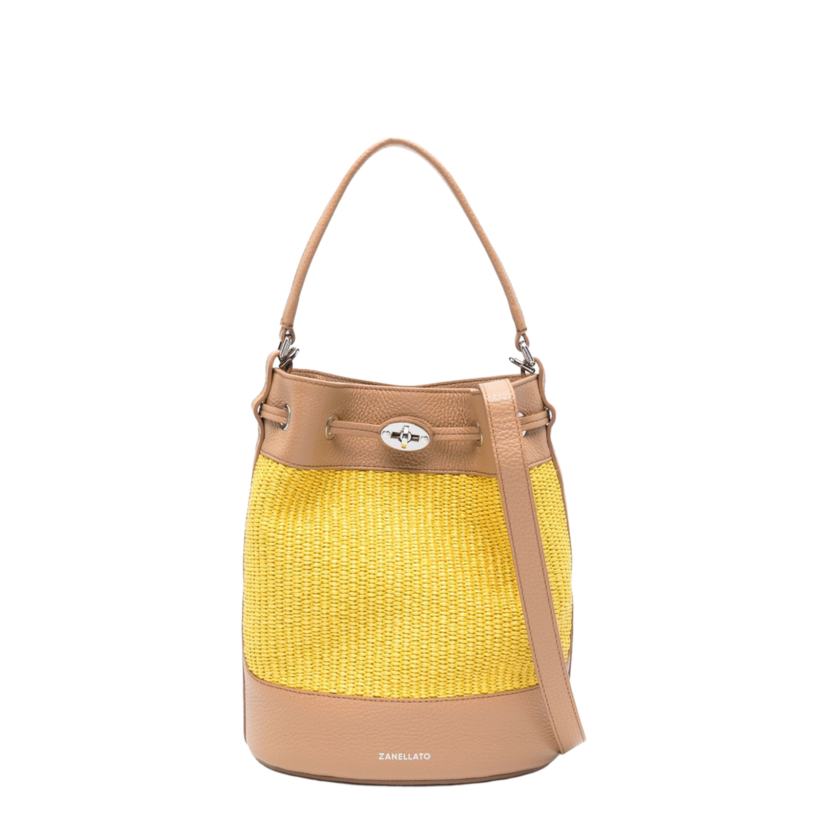 Mondà Vimini Small Straw Bucket Bag - Canary Yellow - Image 1