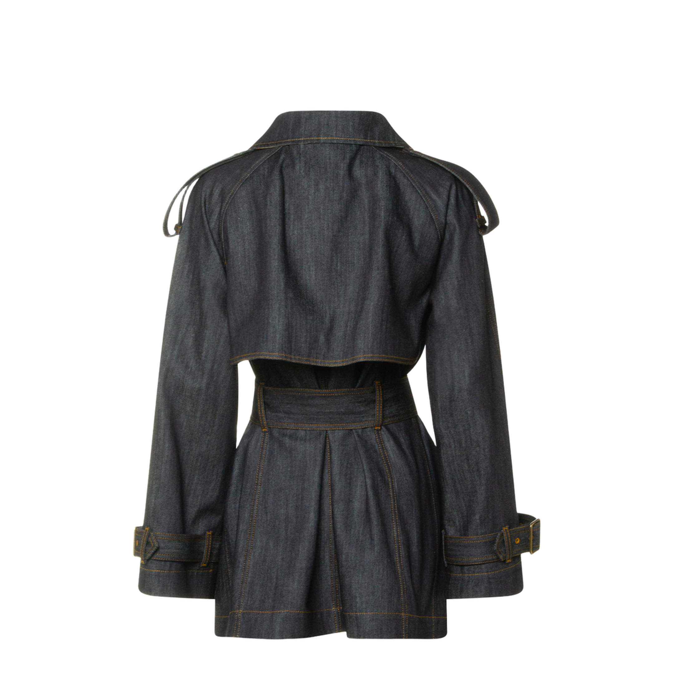 Short Denim Fitzrovia Trench Coat - Image 4