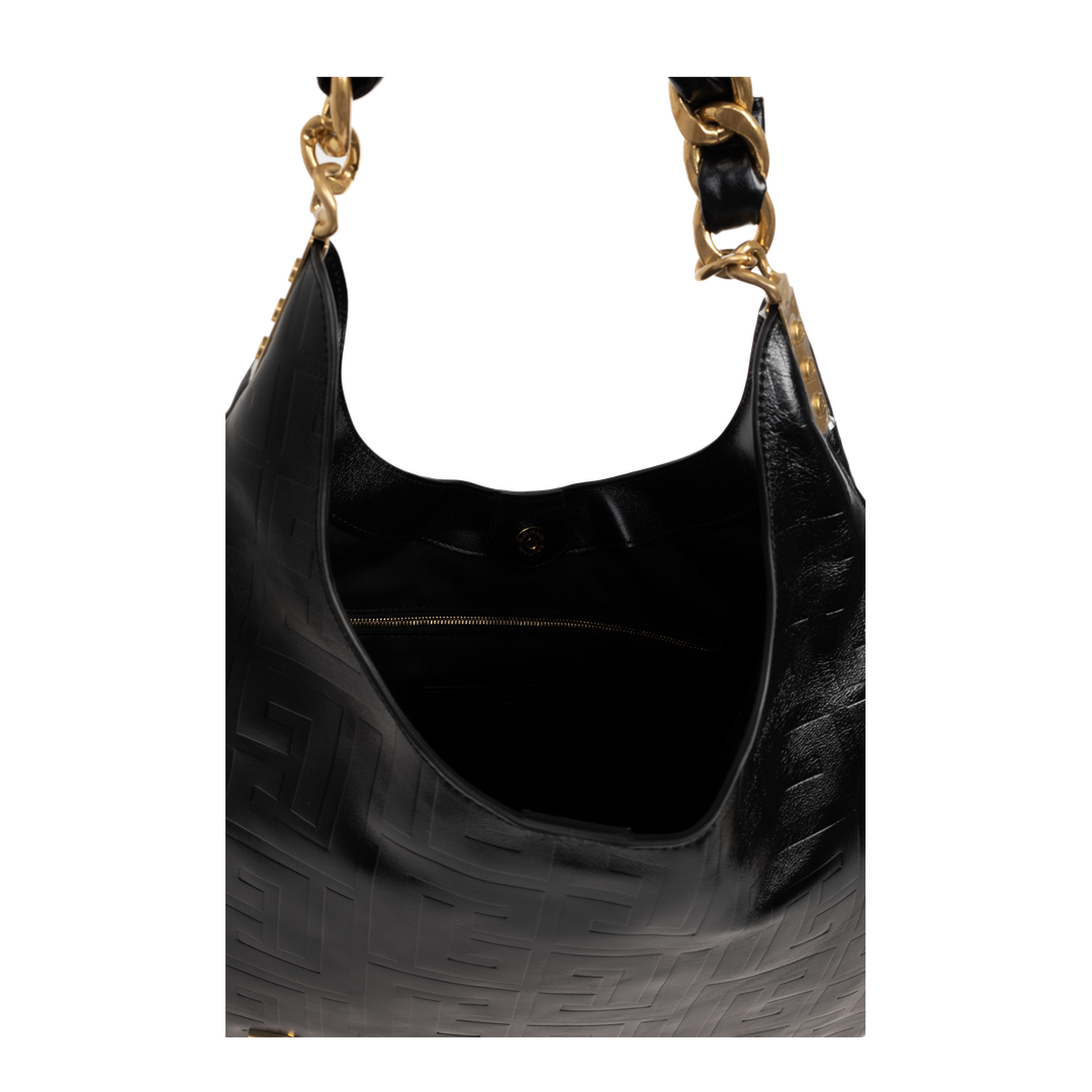 1945 Soft Hobo Crinkled Leather Tote Bag - Black - Image 5