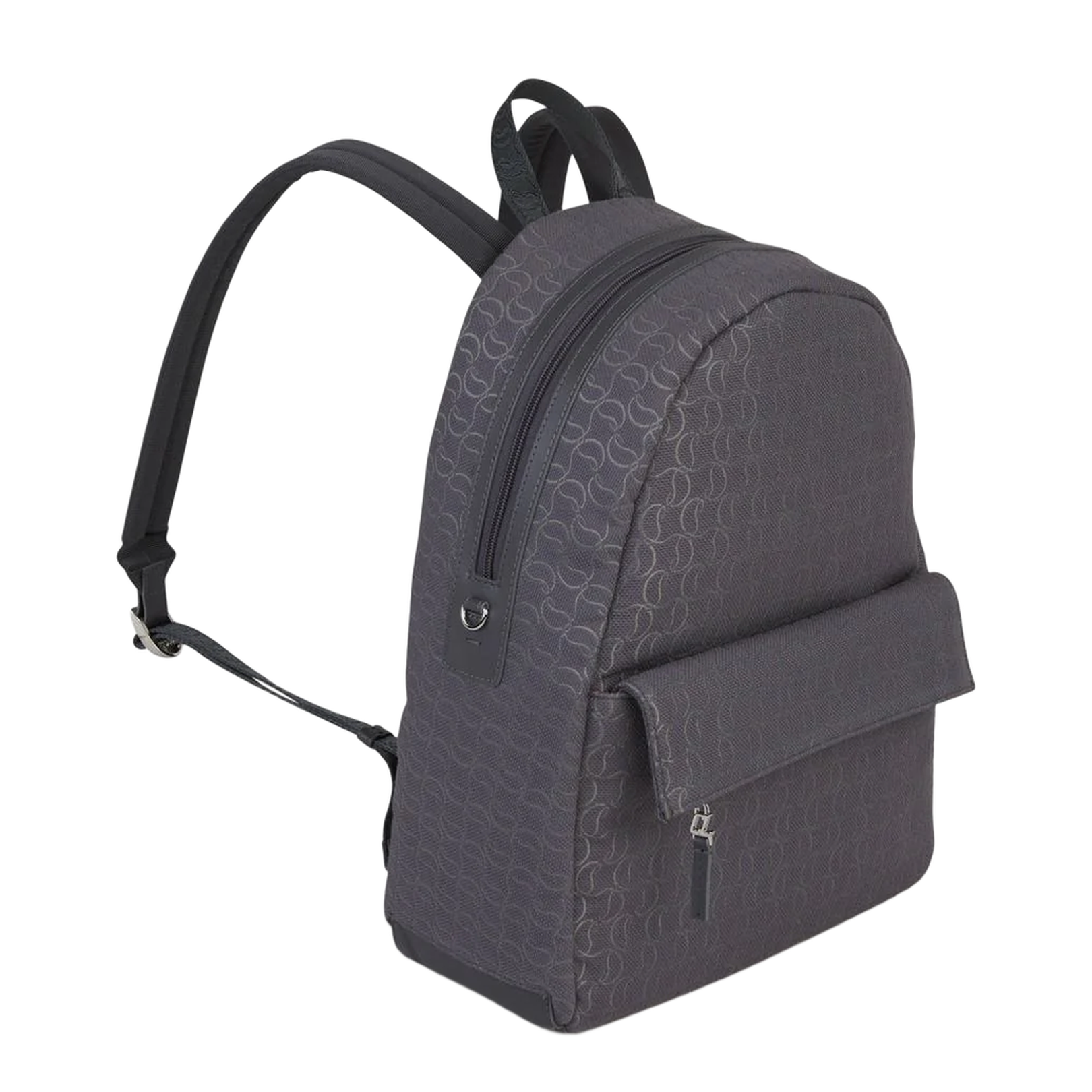 Zip N Flap Backpack Leather Smoky Grey - Image 2