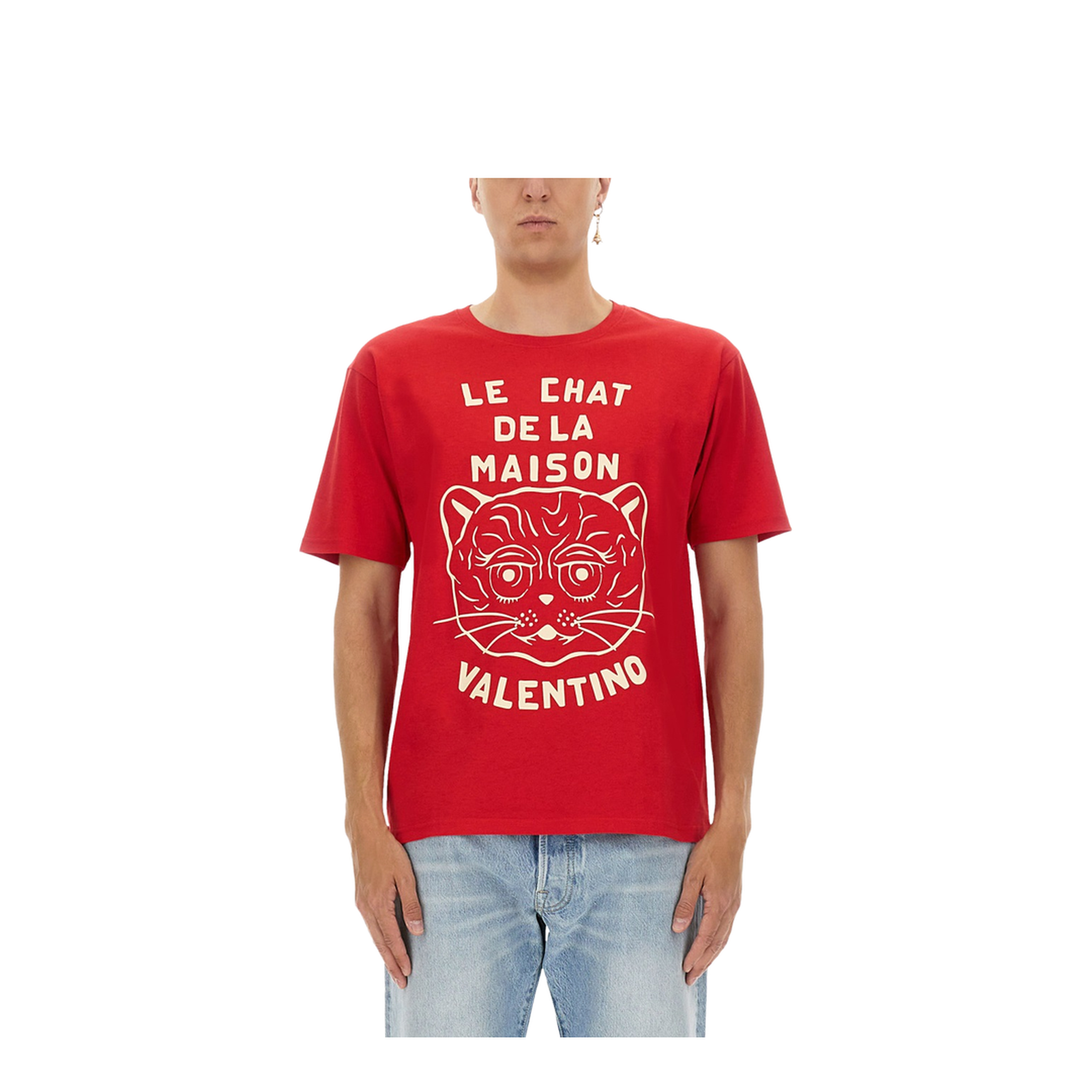 Chat de la Maison T-Shirts Red - Image 1