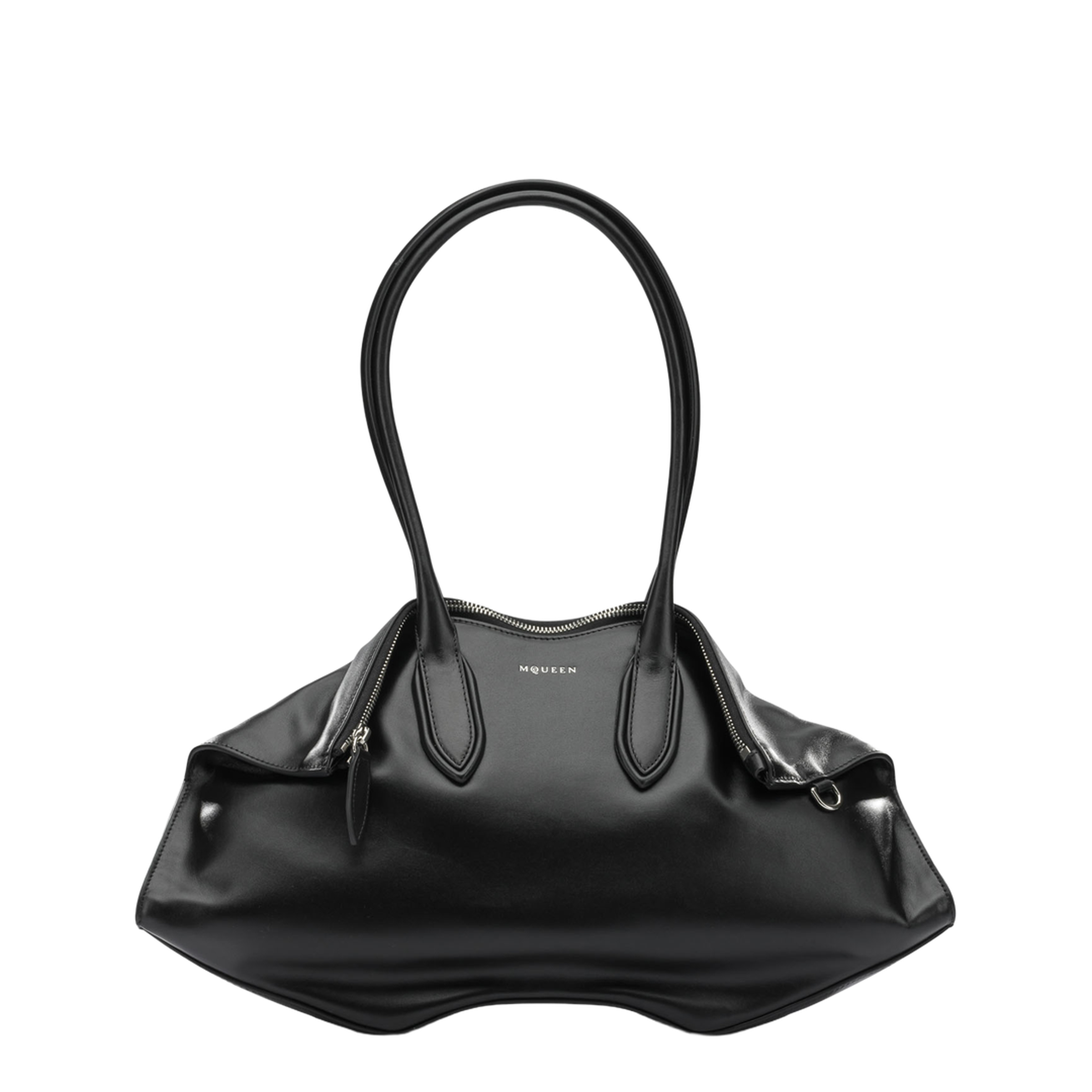 Manta Bag Medium Calf Leather Shoulder Bag - Black - Image 1