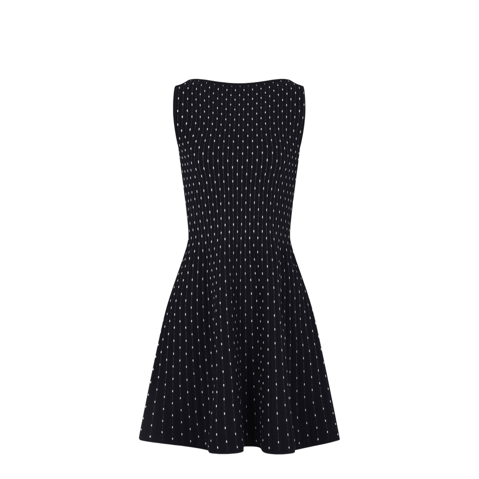 Silk & Nylon A-Line Dotted Short Dress - Image 2