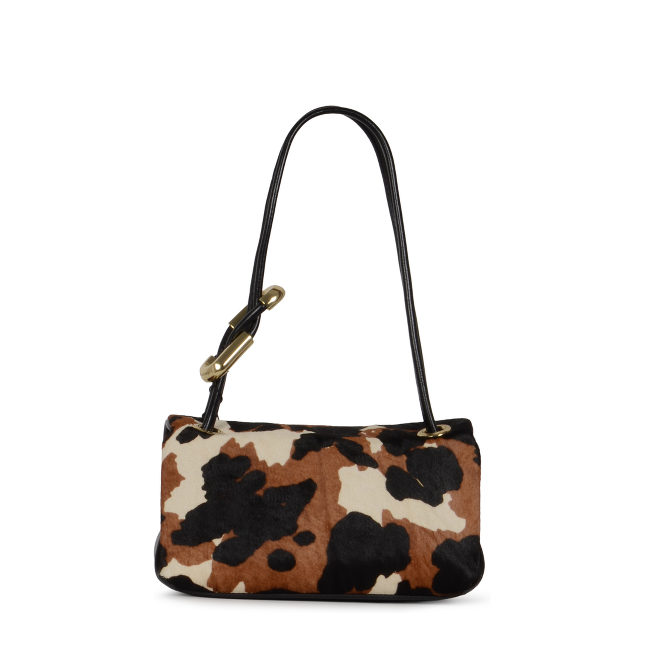 Mini Dual Hair-Calf Shoulder Bag - Brown - Image 4