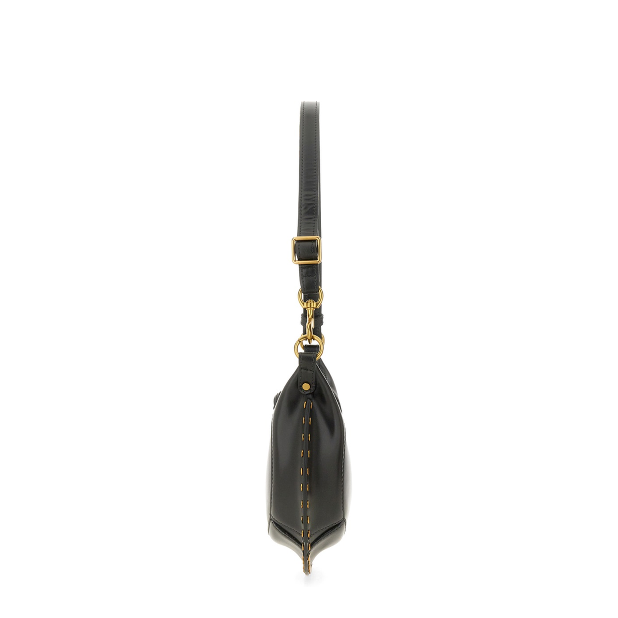 Oskan Moon Calfskin Shoulder Bag - Black - Image 7