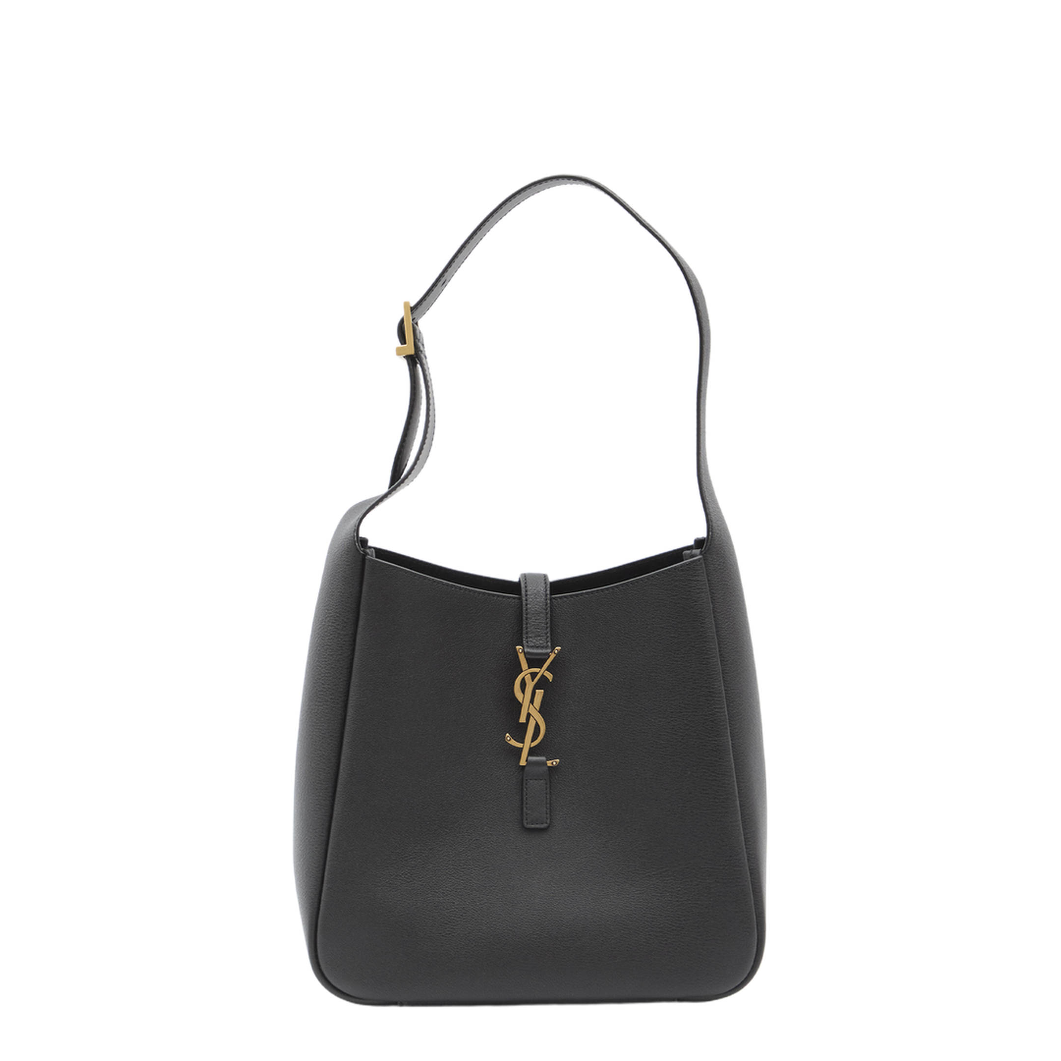 Le 5 à 7 Small Grained Leather Hobo Bag - Black - Image 1