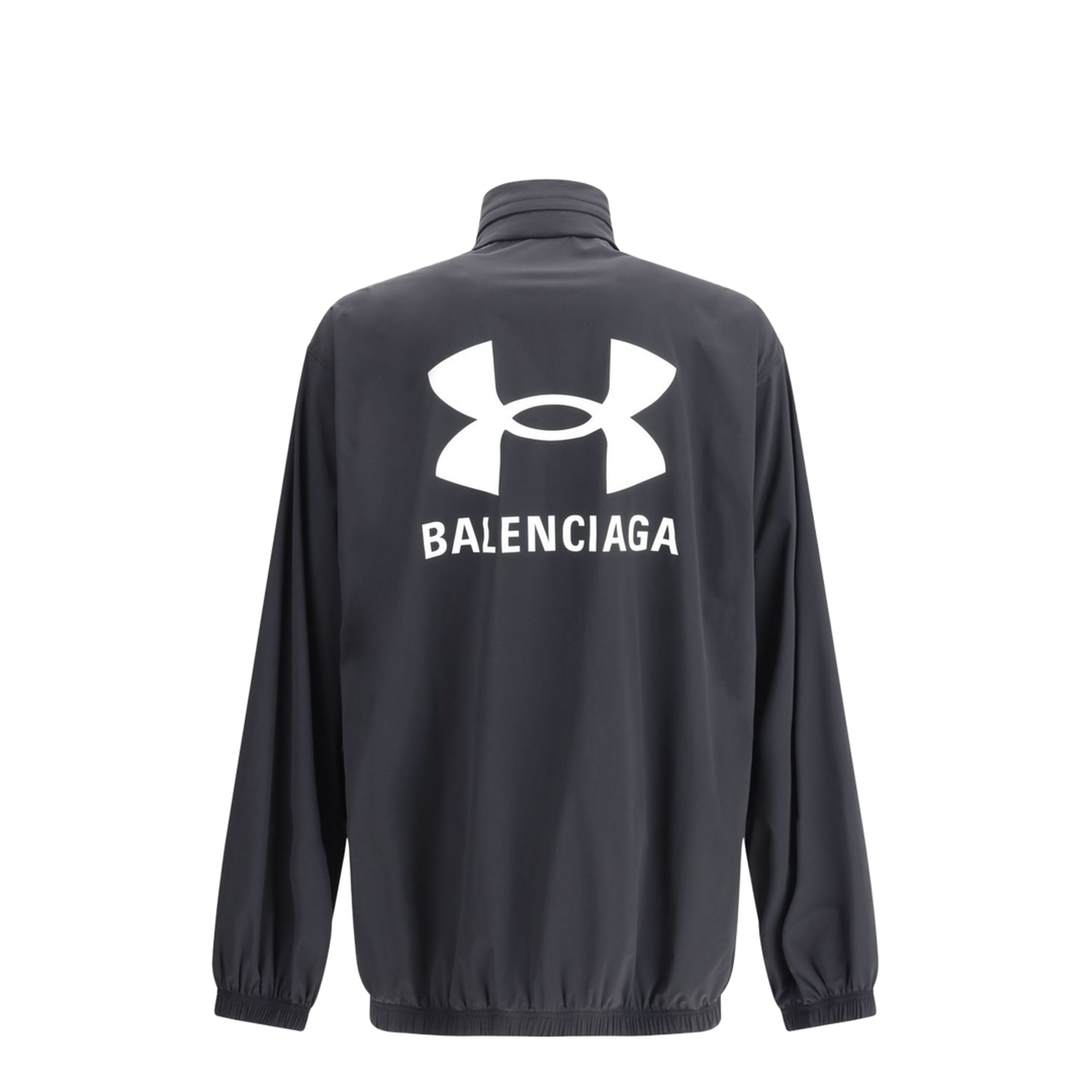 Black Front Zip Fastening High Neck Jacket - Image 3