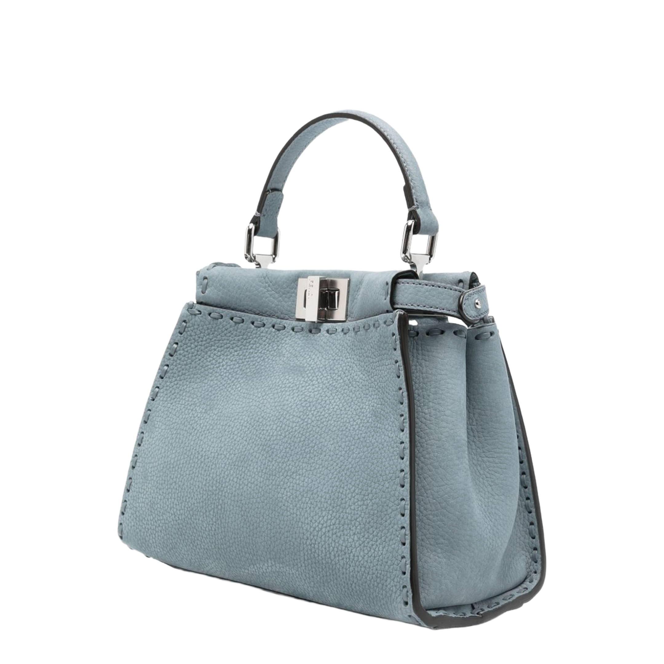 Peekaboo Mini Cuoio Romano Leather Light Blue - Image 4