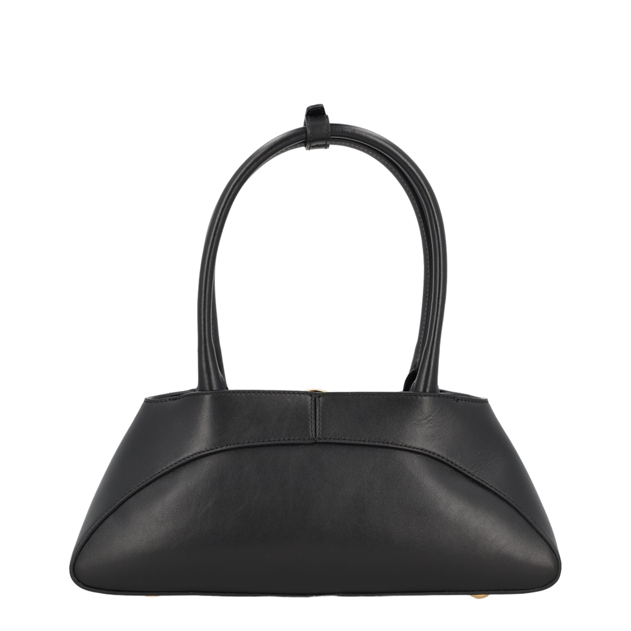Aurora Medium Smooth Leather Baguette Bag - Black - Image 2
