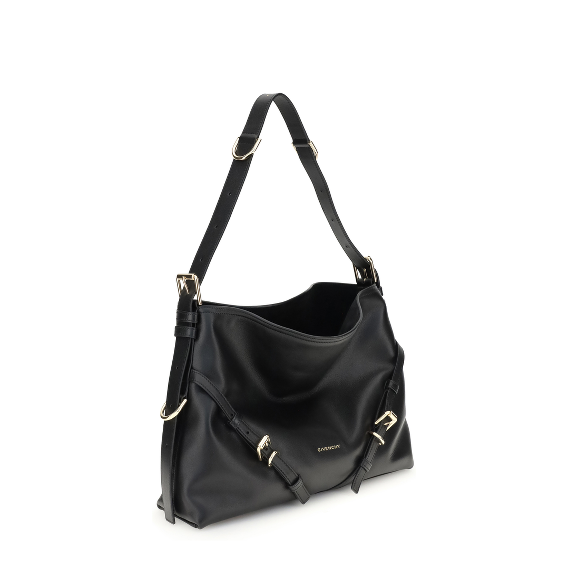 Voyou Medium Calfskin Shoulder Bag - Black - Image 2