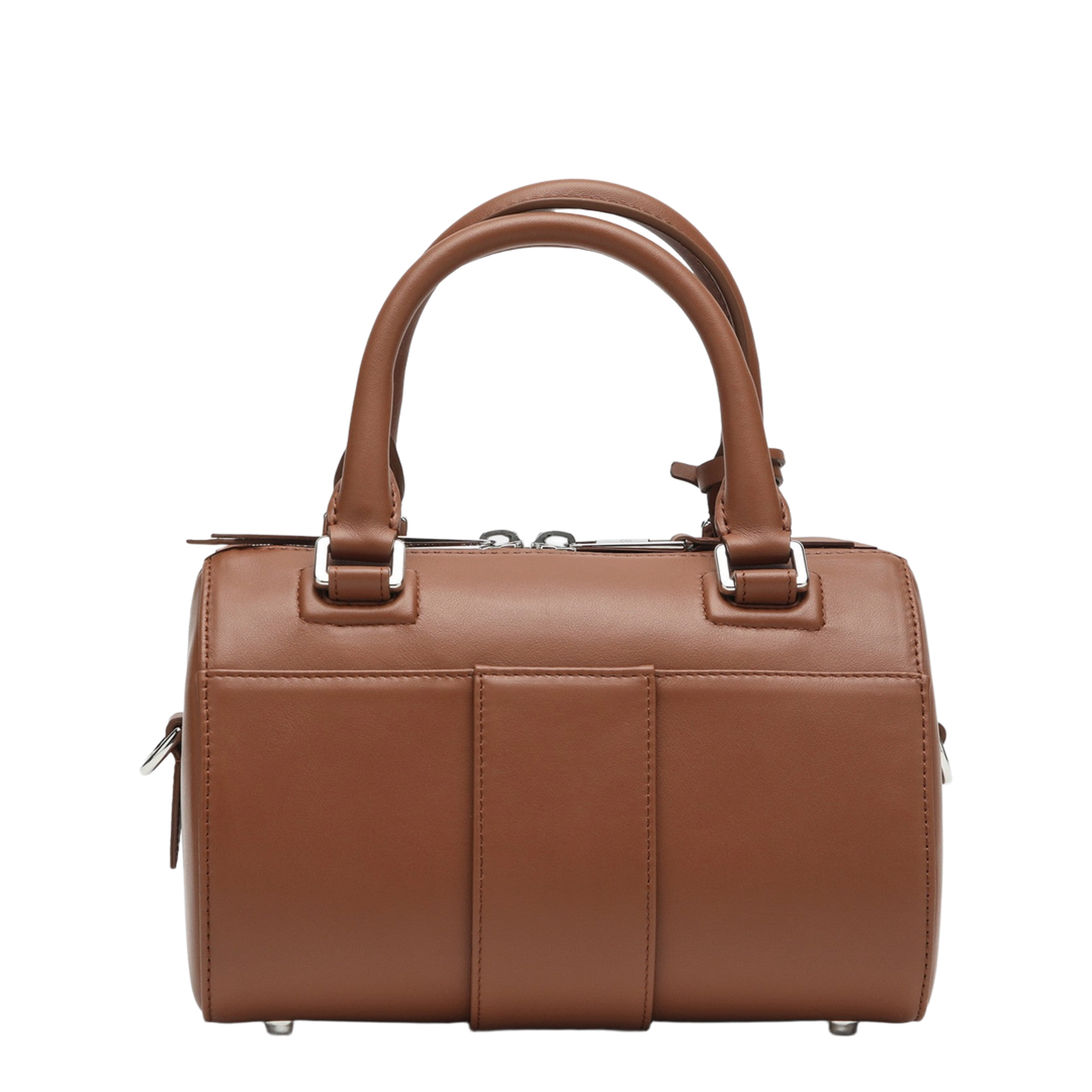 Belle Vivier Mini Leather Bowling Bag - Brown - Image 2
