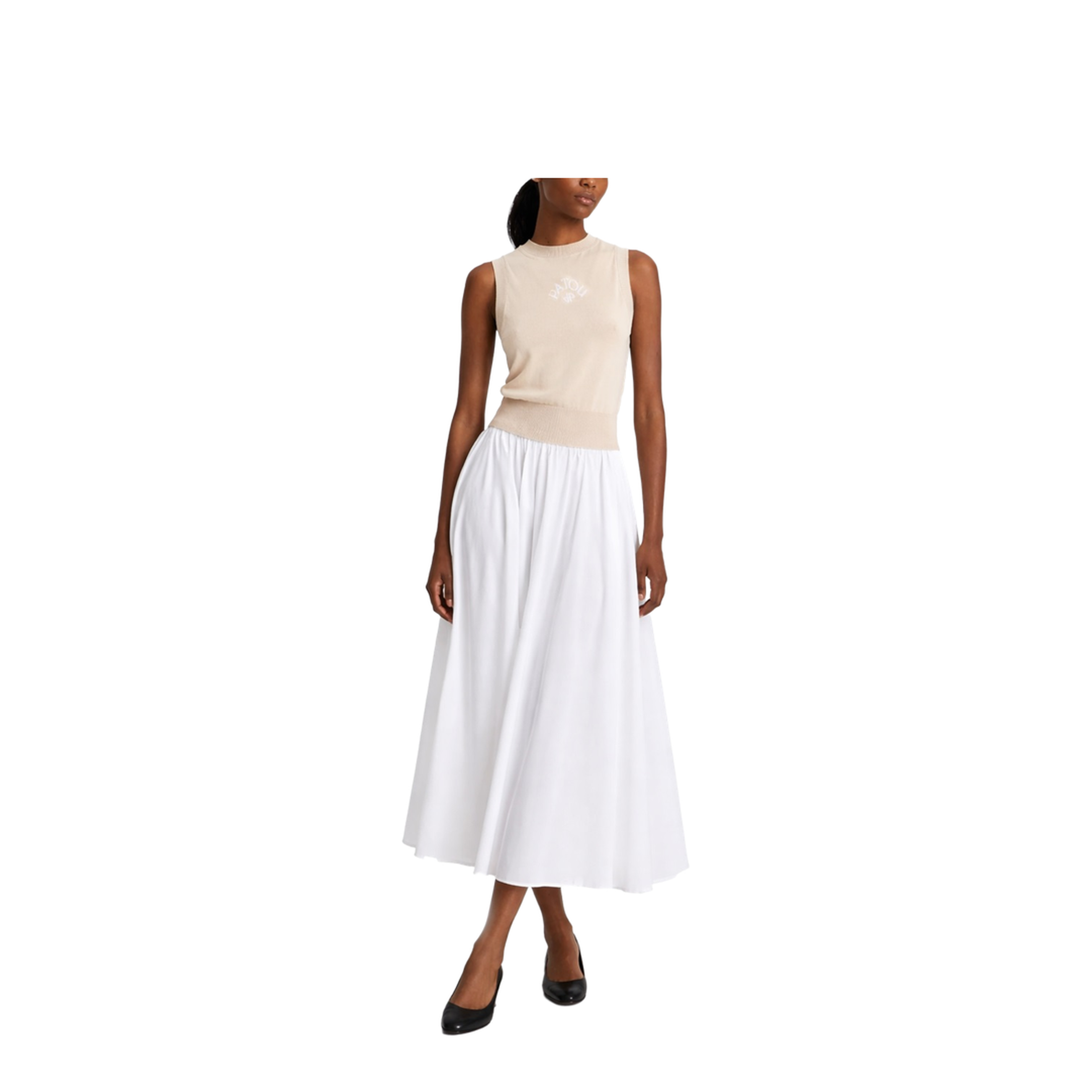 Cotton Midi Skirt - Image 2