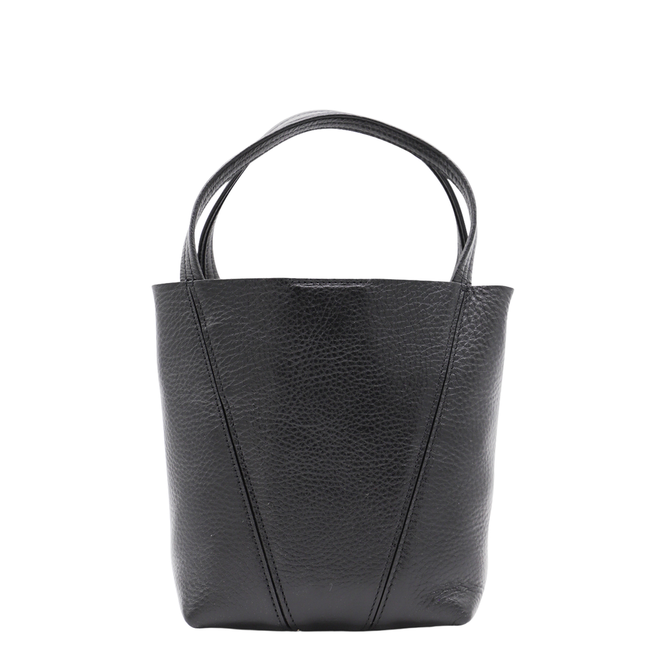 Small Spin Tote Bag in Grained Leather - Image 5