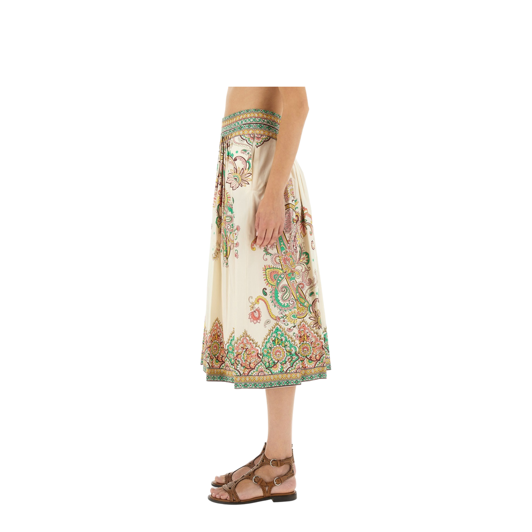Paisley Floral Print Midi Skirts - Image 4