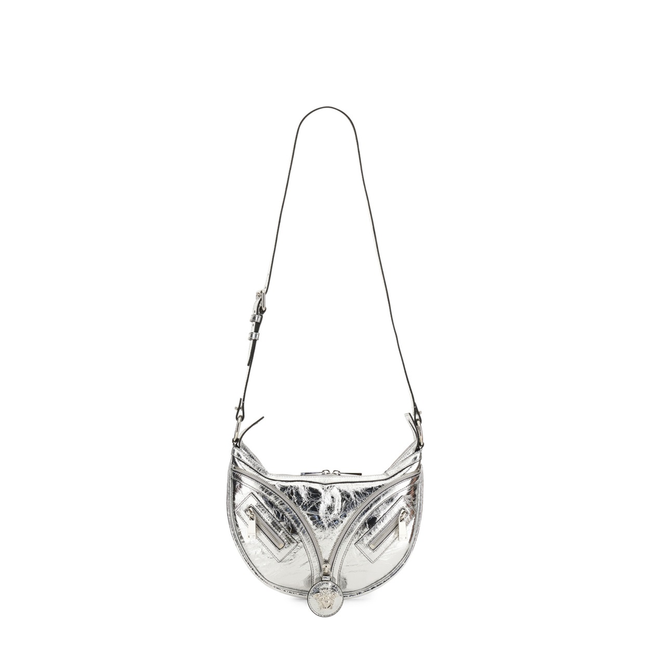 Repeat Small Calfskin Hobo Bag - Silver - Image 2