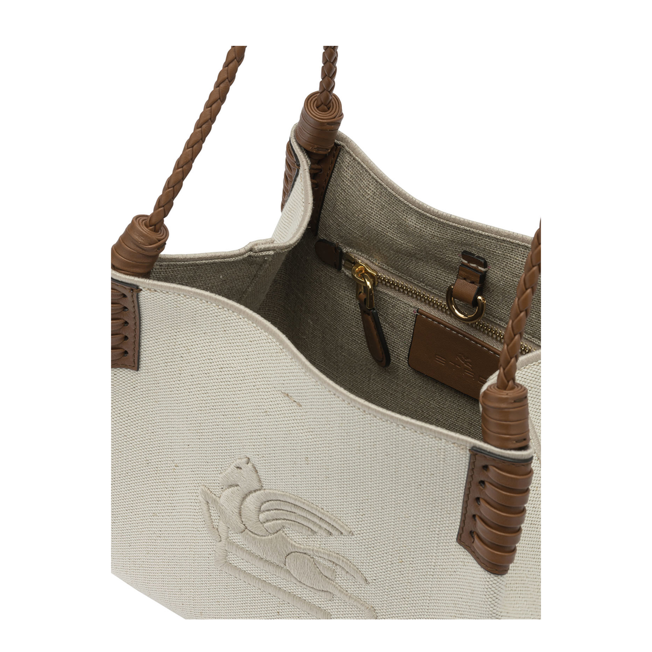 Libra Small Canvas Tote Bag - White - Image 5