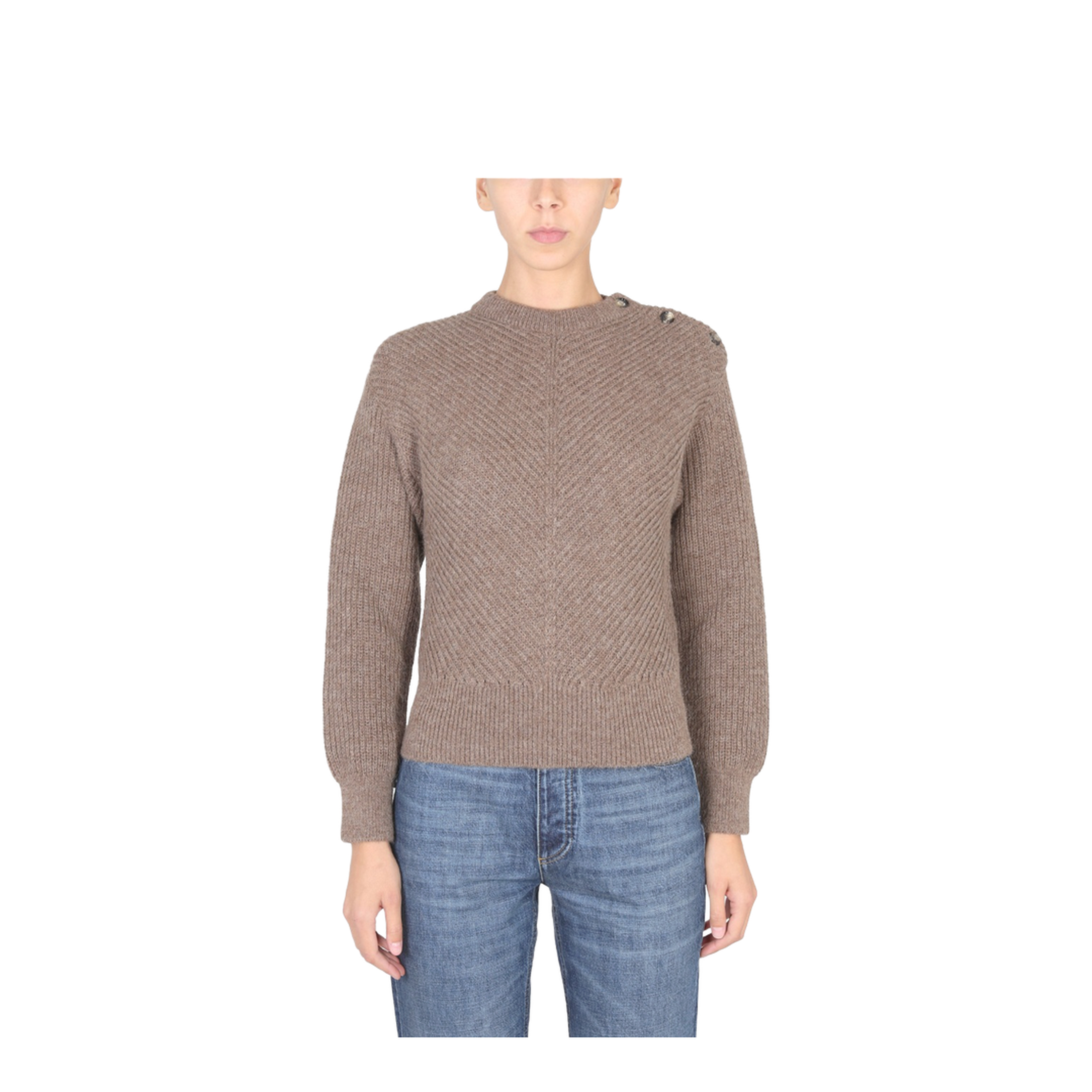 Alpaca Knit with Chevron Pattern - Image 1