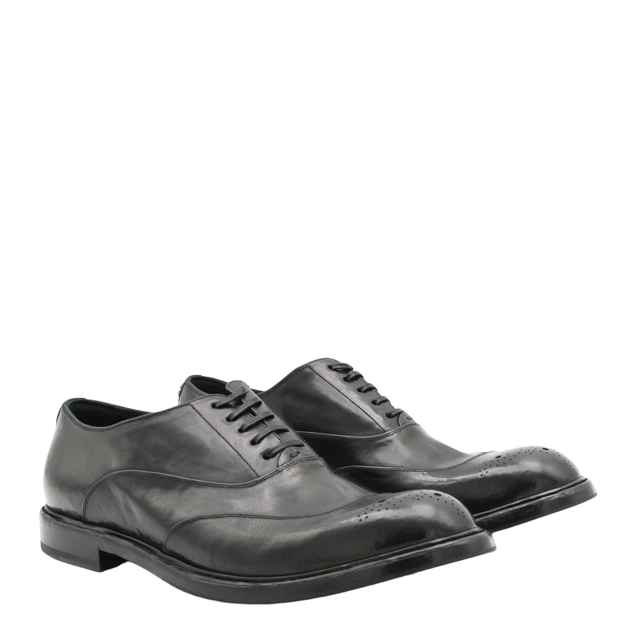Washed Black Calfskin Lace-Up Shoe - Image 3