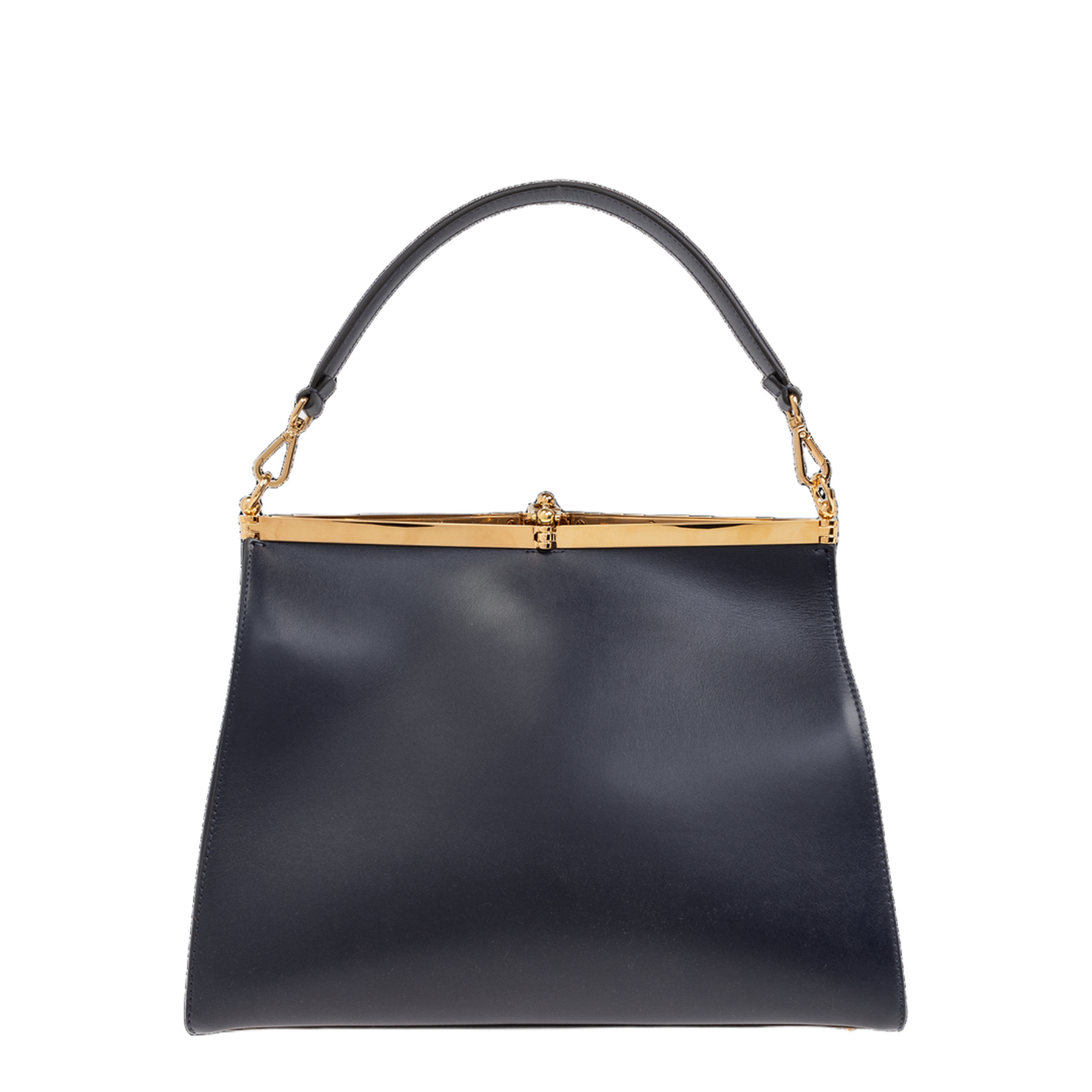 Vela Large Calfskin Shoulder Bag - Navy - Image 1