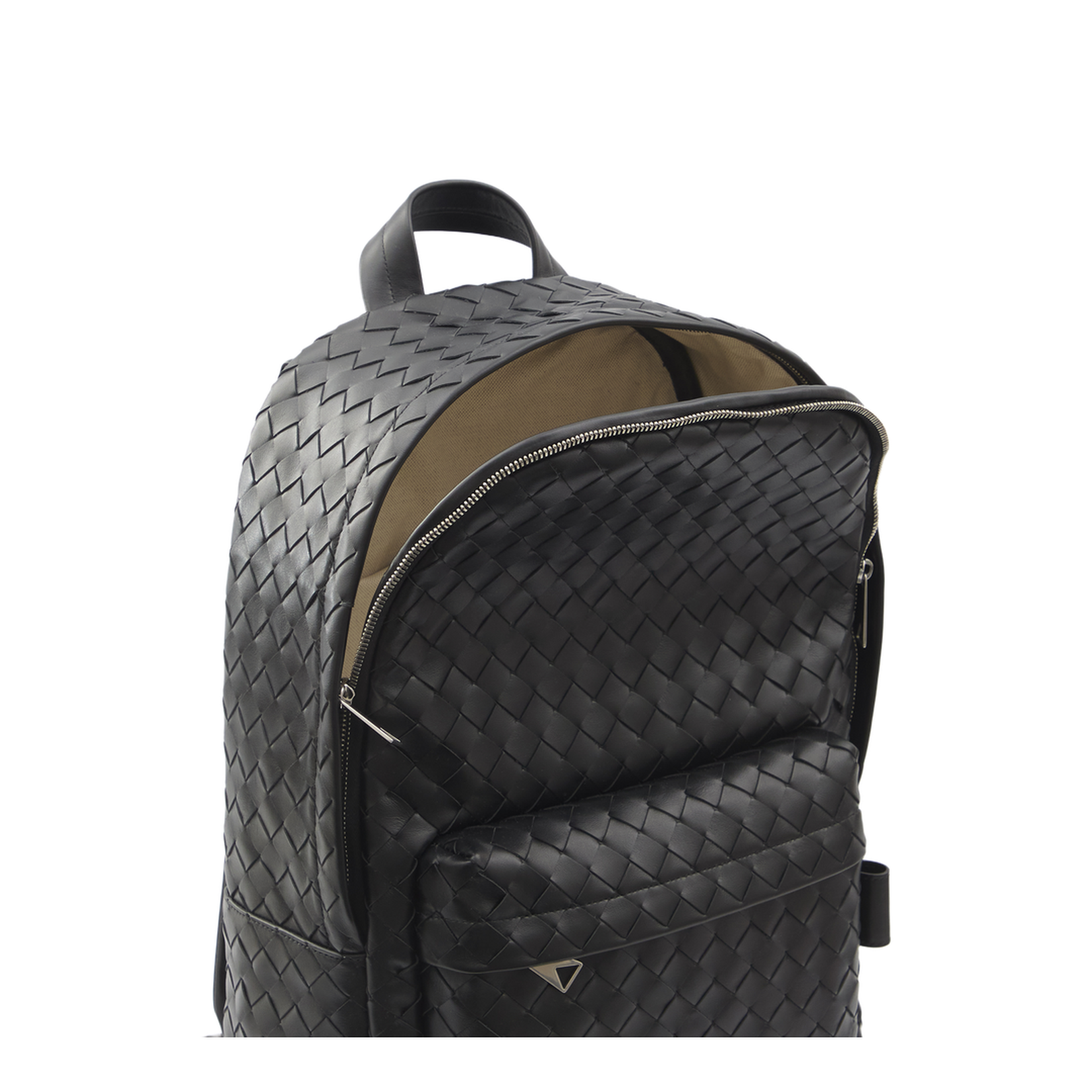 Intrecciato small Leather Backpack - Black - Image 4