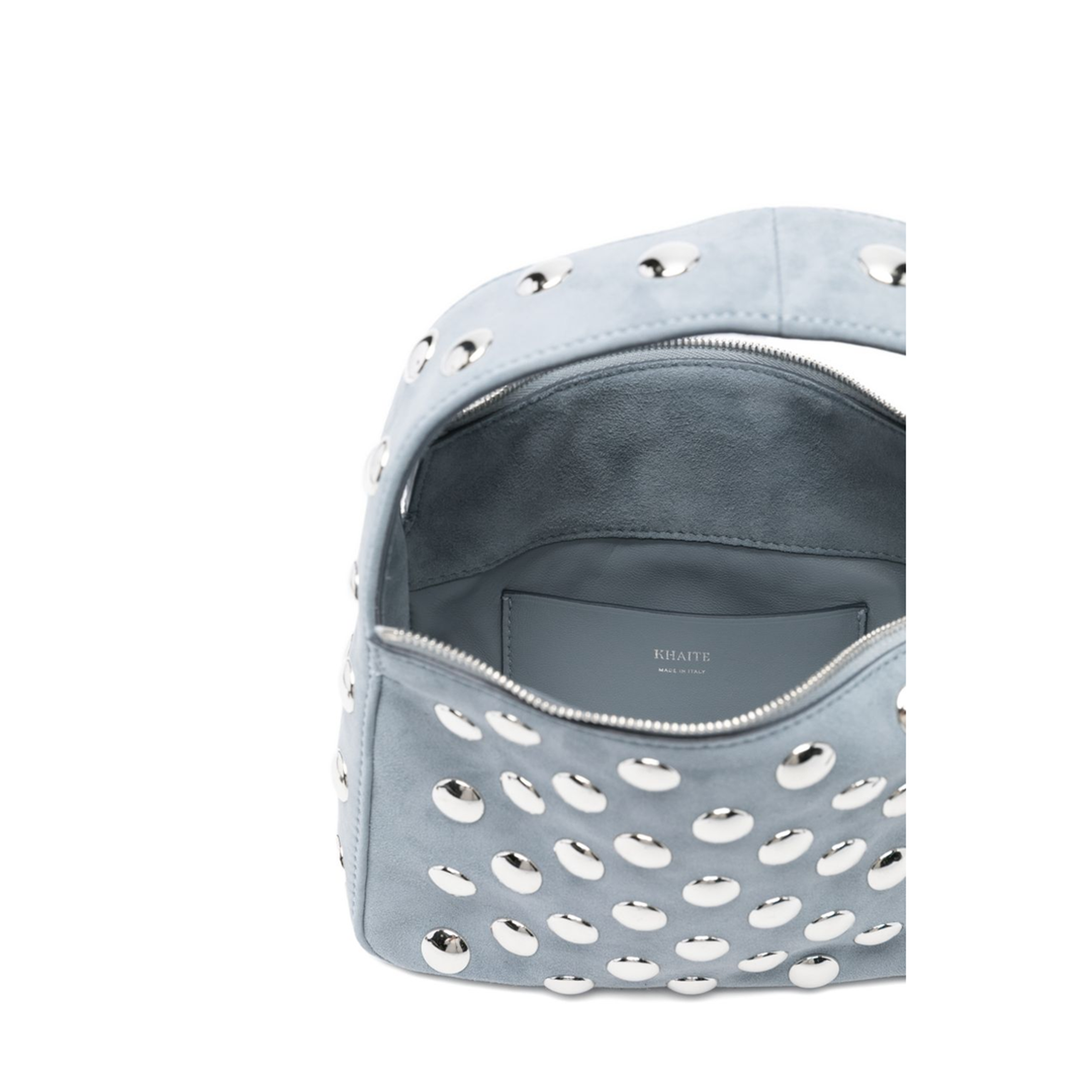Elena Small Suede Hobo Bag - Grey - Image 3
