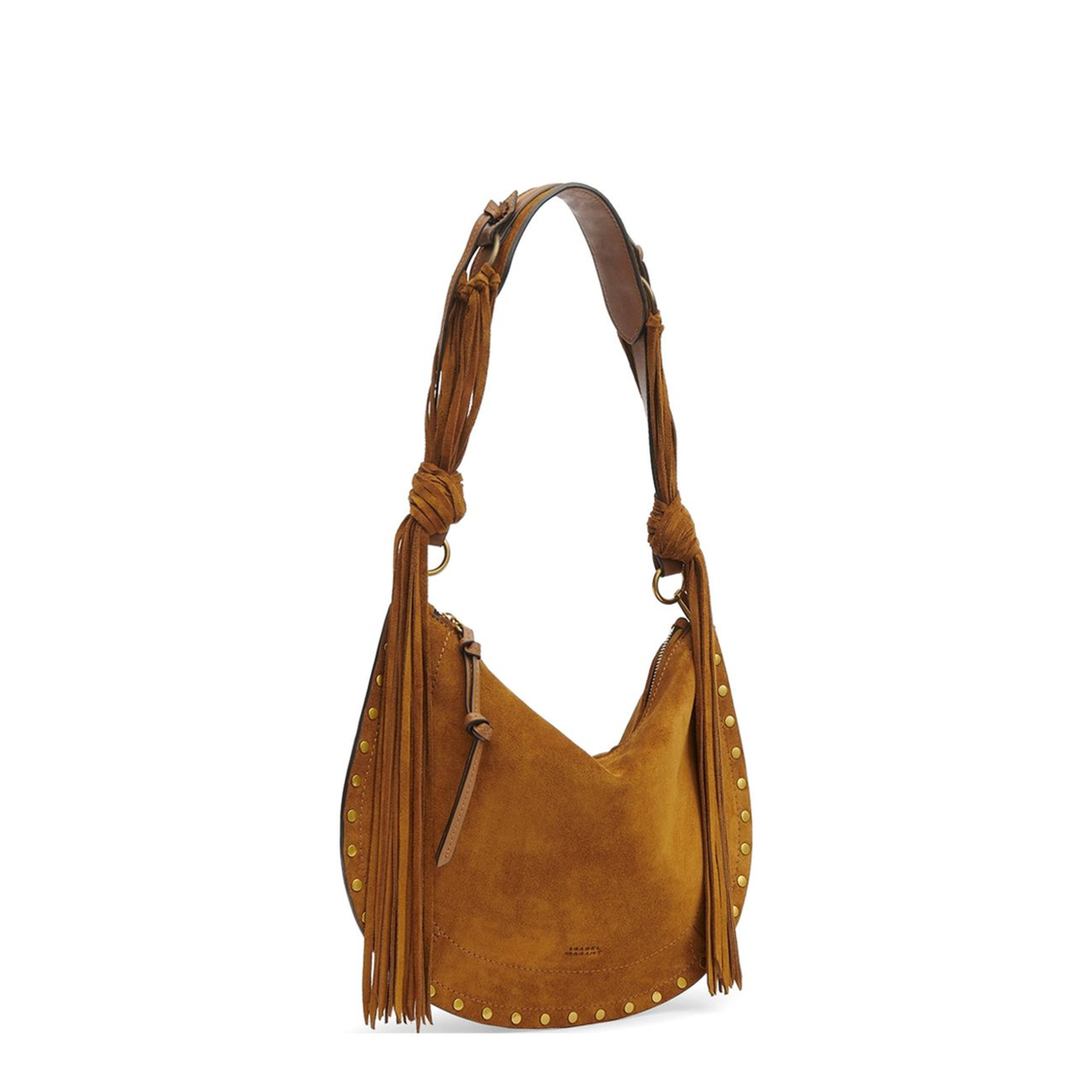 Oskan Soft Suede Calfskin Crossbody - Cognac - Image 5