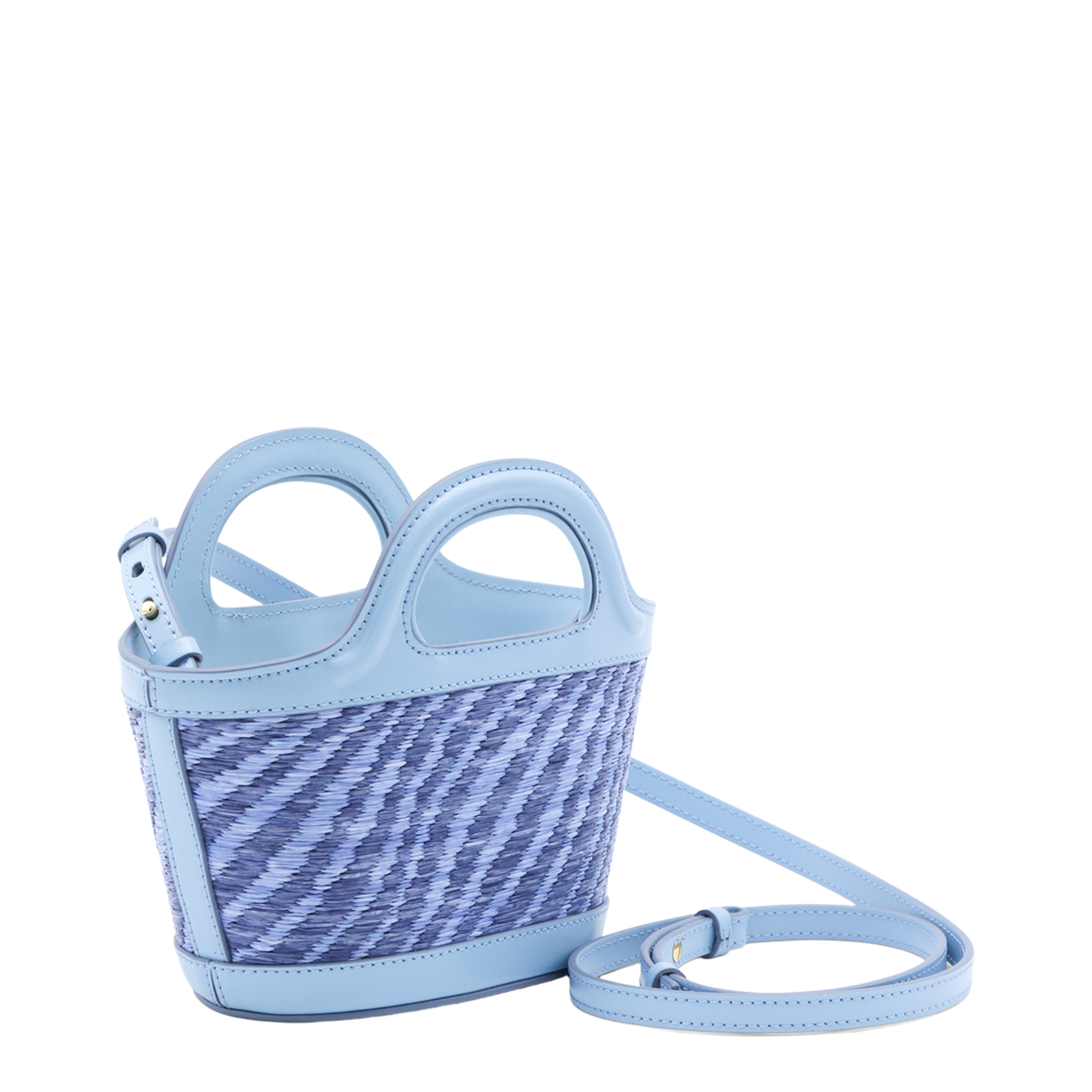 Blue Wavy Raffia-Effect Tropicalia Micro Bag - Image 5