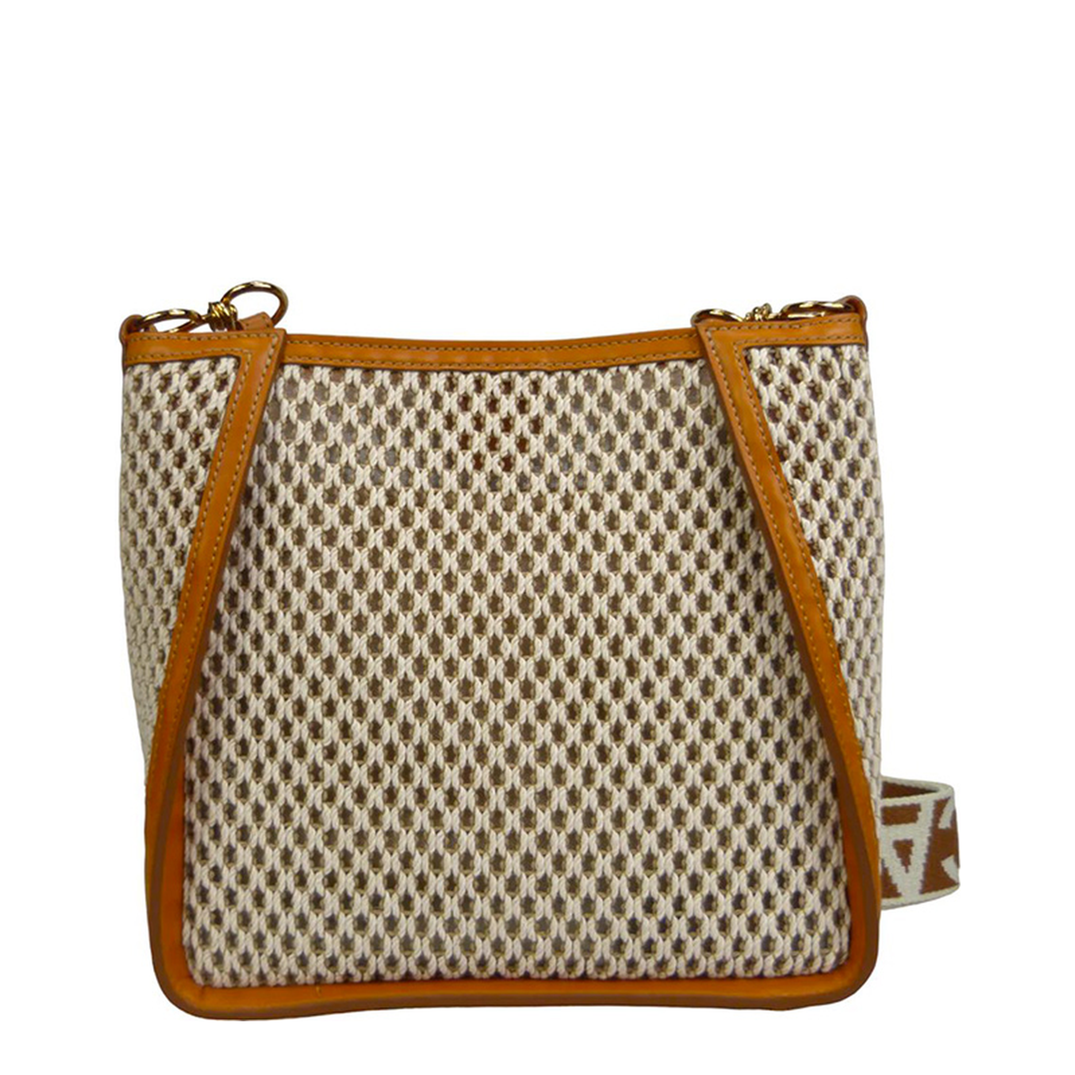 Logo Mesh Shoulder Bag - Ivory/Beige - Image 3