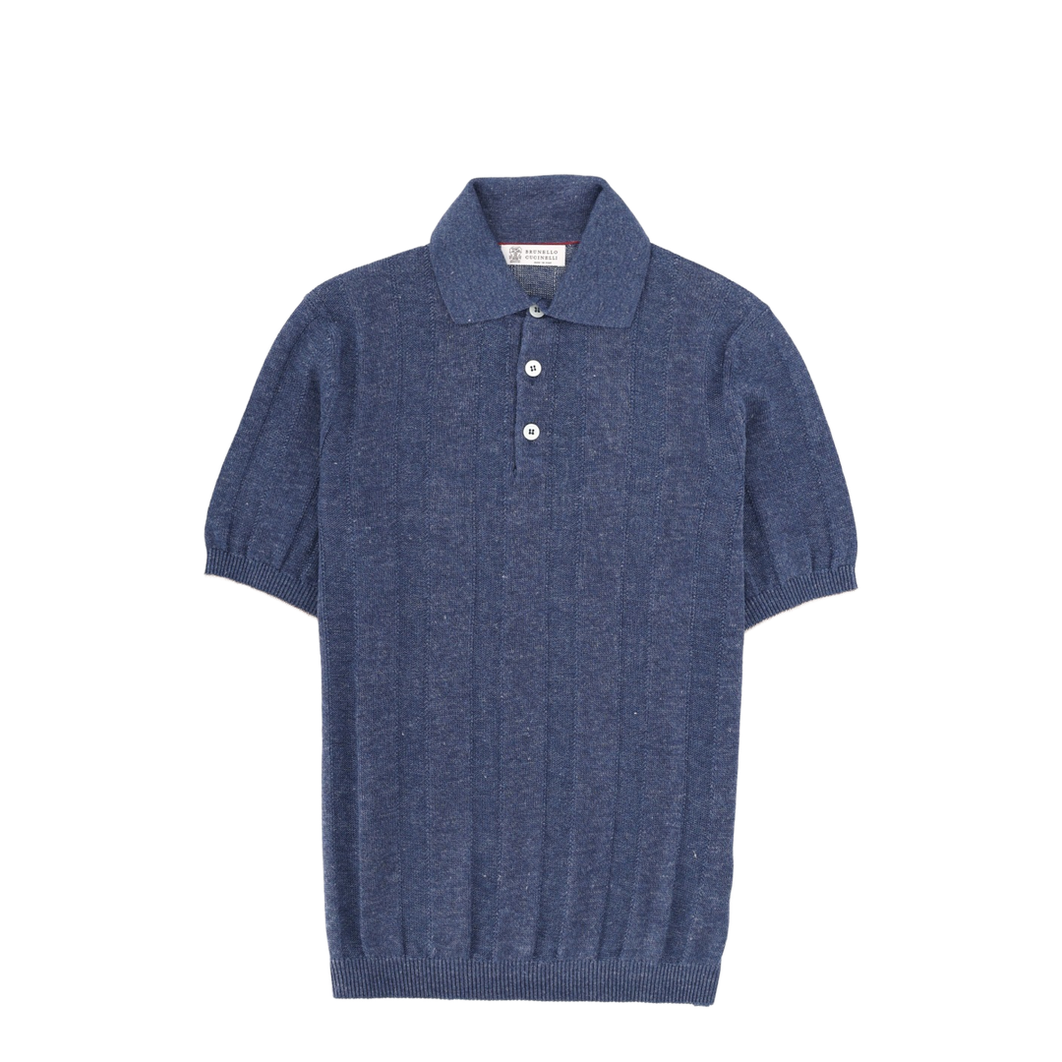 Linen Knit Polo Shirt - Image 1