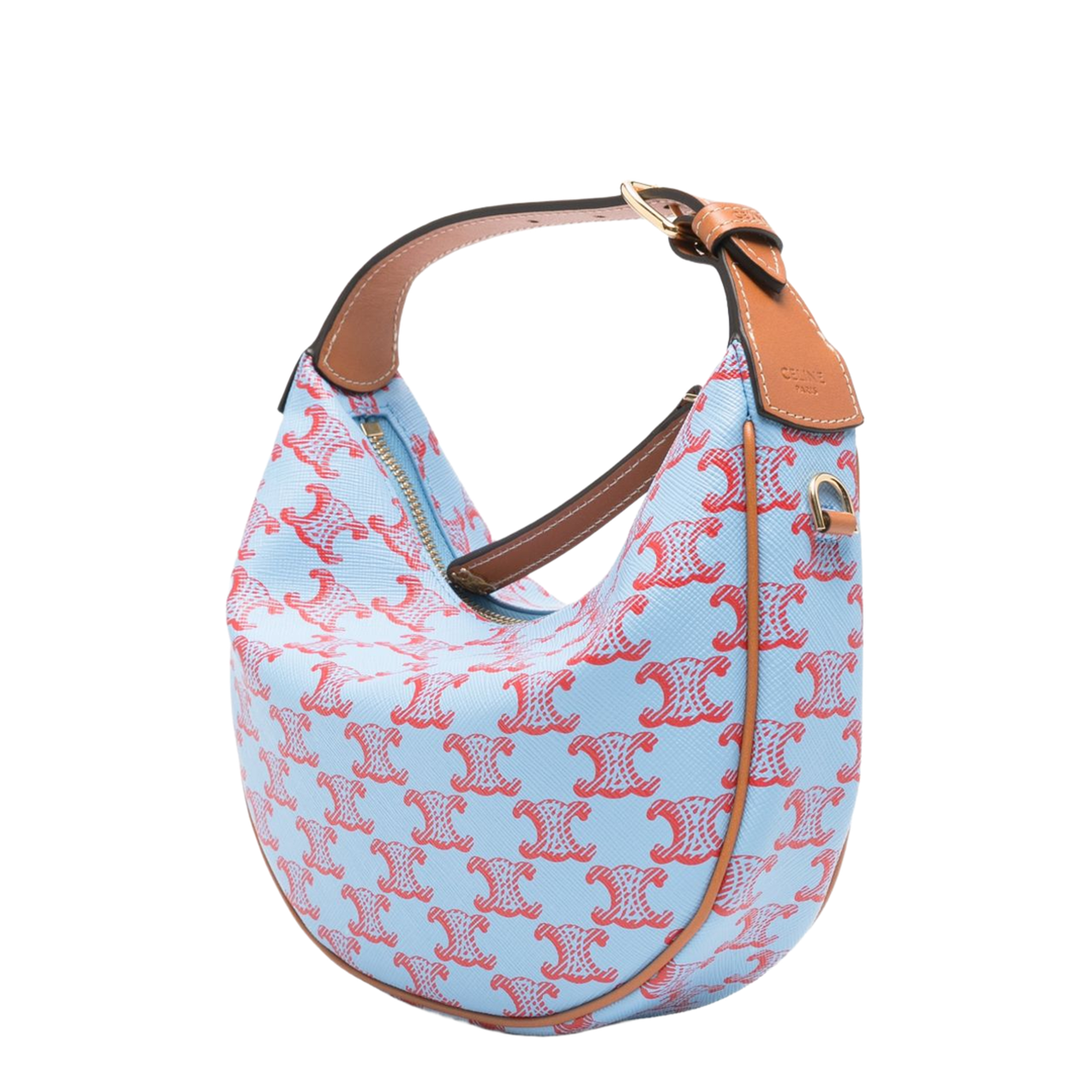 Lulu Teen Triomphe Canvas Hobo Bag - Denim Blue / Red - Image 5
