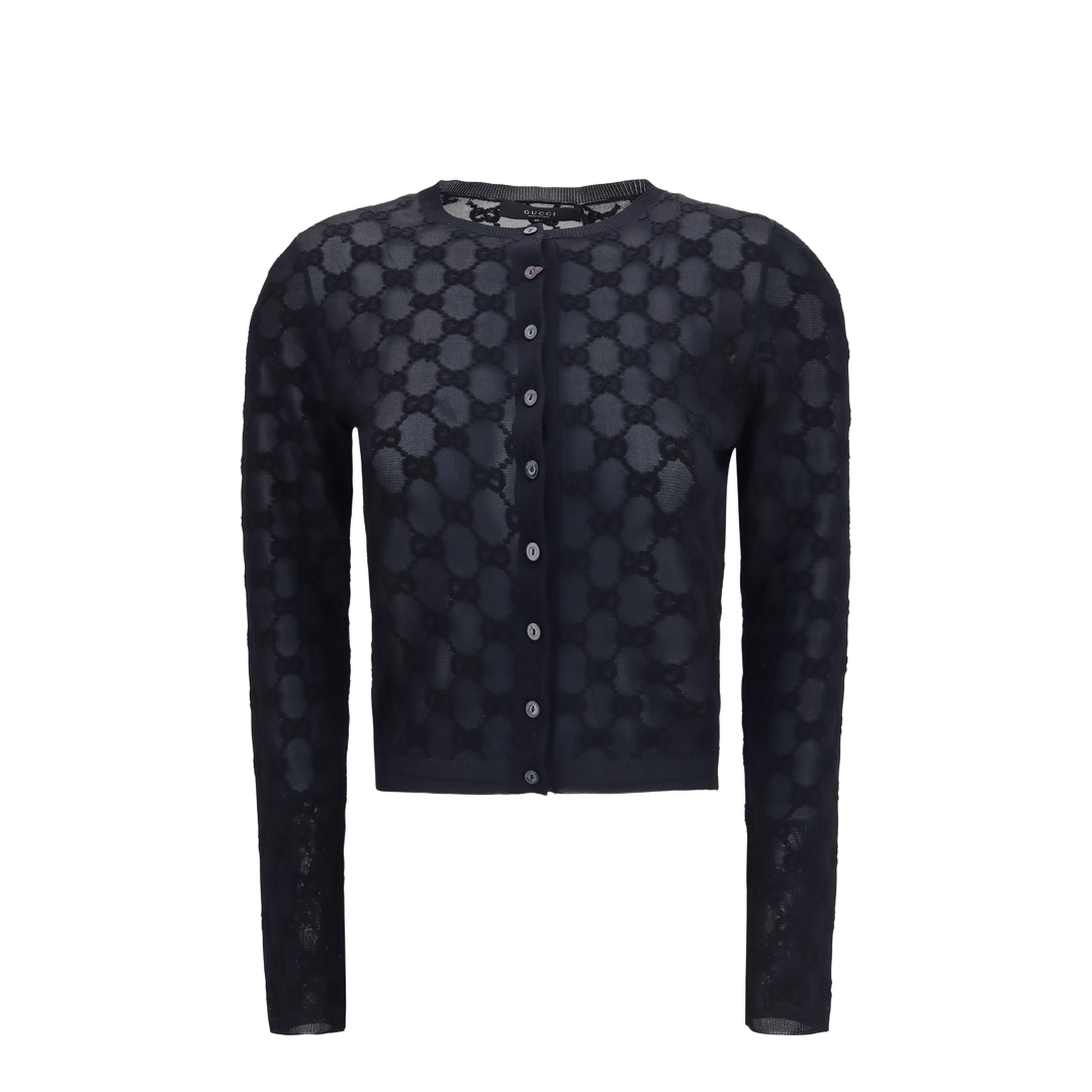 All-Over Viscose Crepe Cardigan - Image 1
