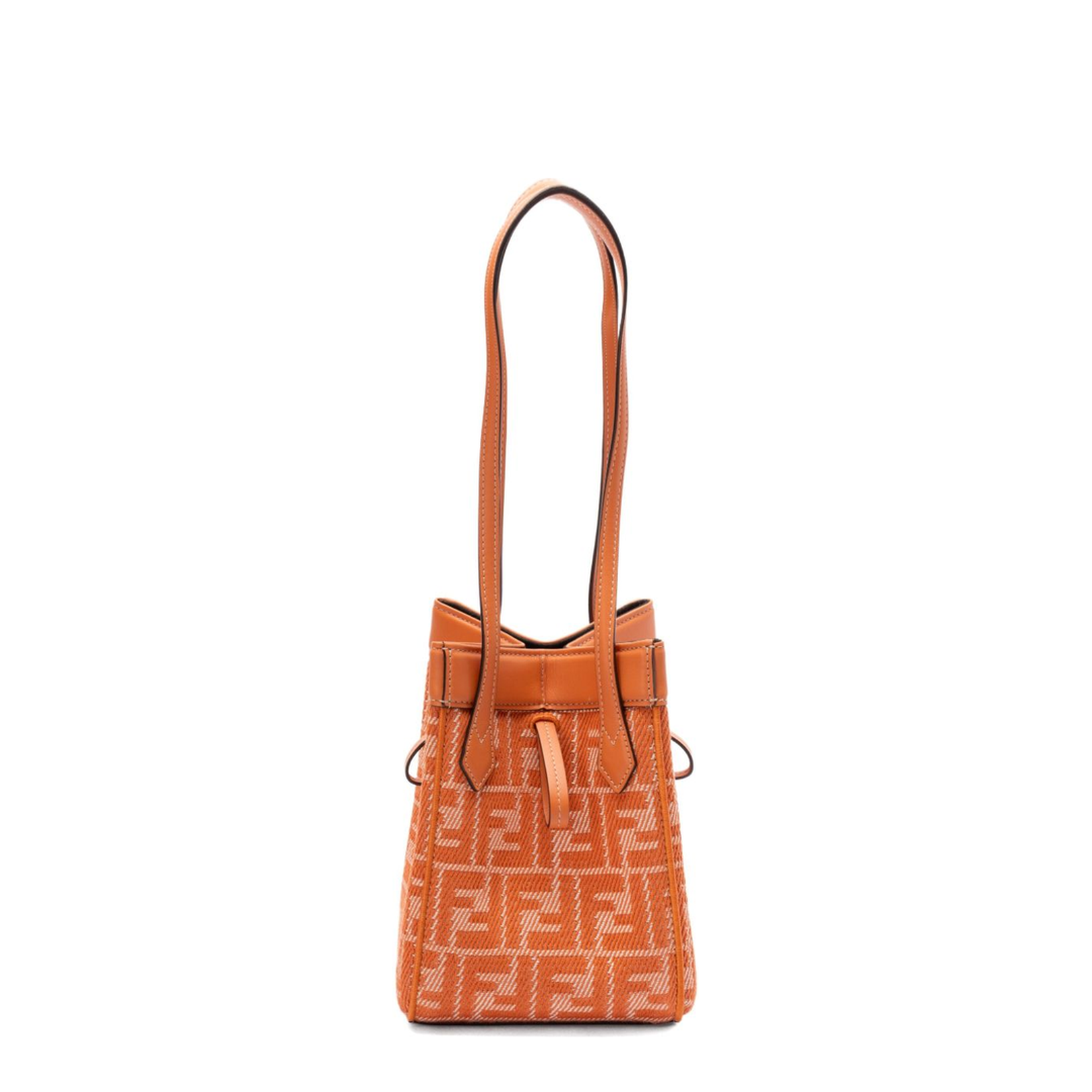 Origami Mini Denim Bucket Bags - Orange - Image 4