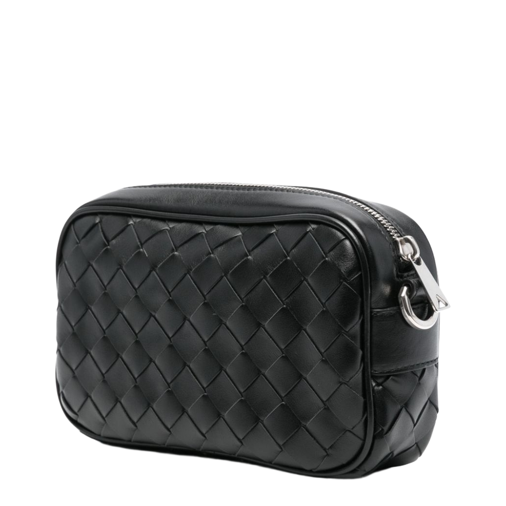 Intrecciato Mini Leather Camera Bags - Black - Image 4