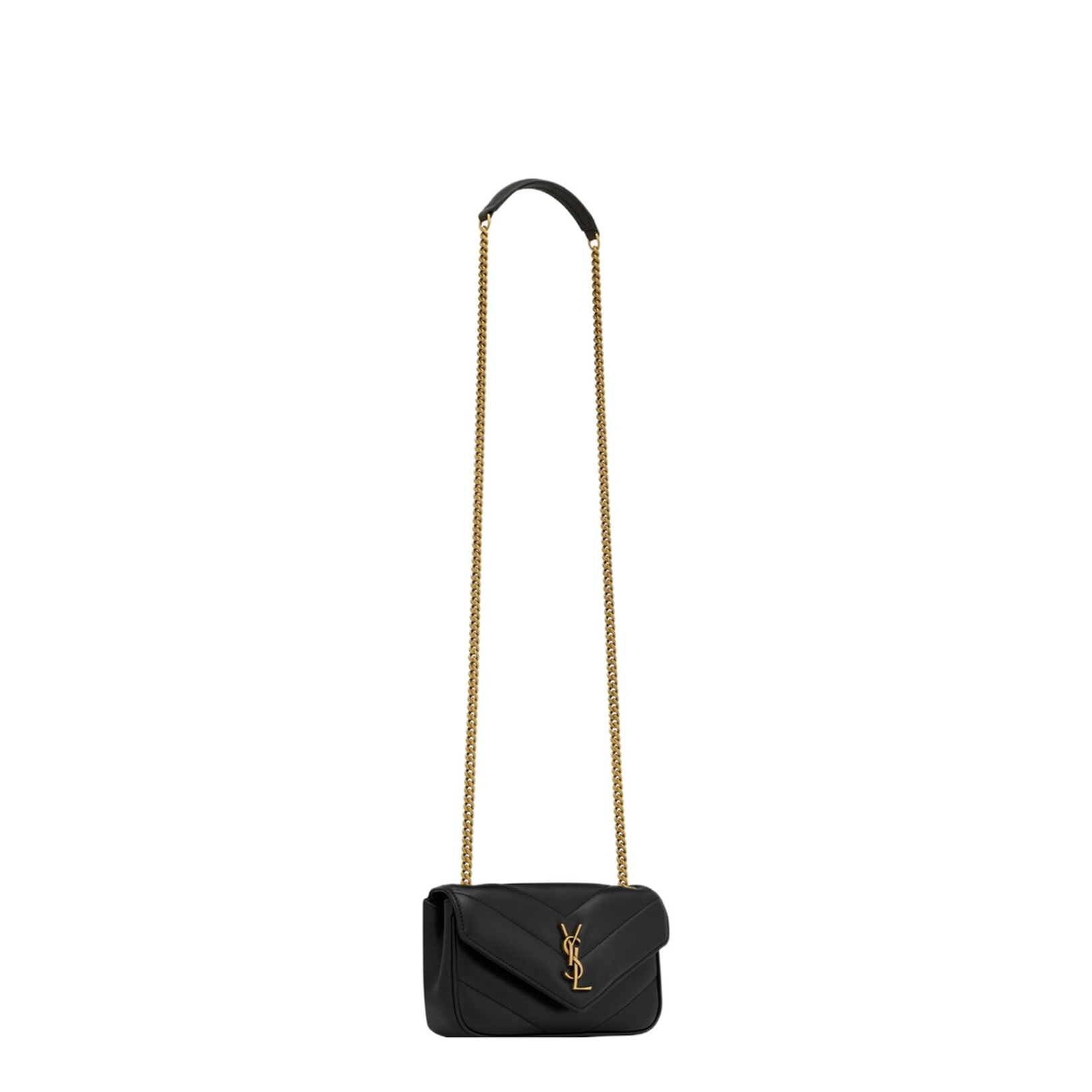 Loulou Mini Chain Bag in Black - Image 2