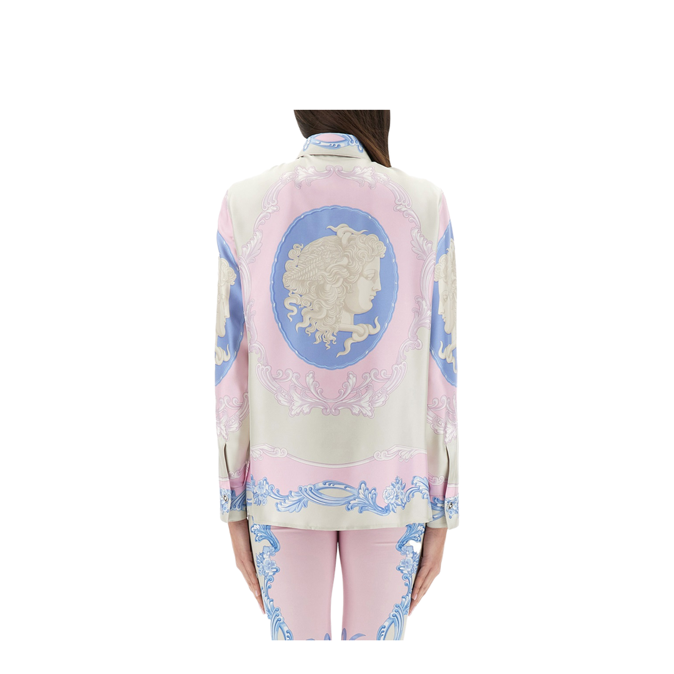 Pink Silk Shirt In Neutral - Image 3