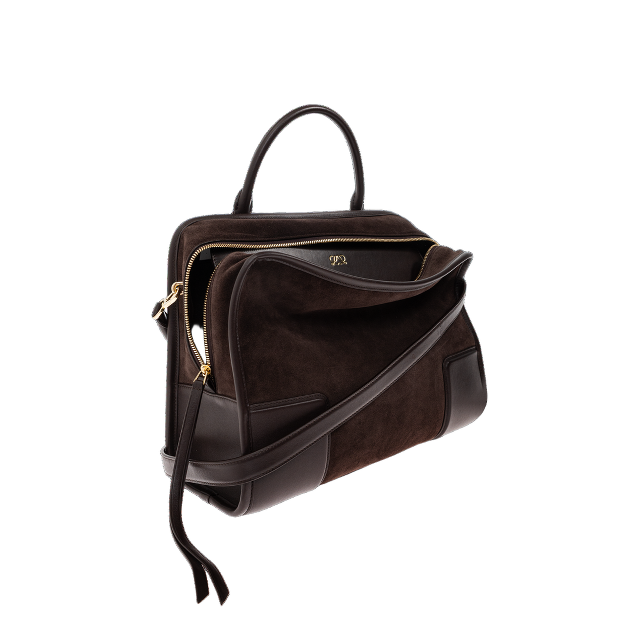 Amazona 180 Large Suede Handbags - Dark Chestnut - Image 4